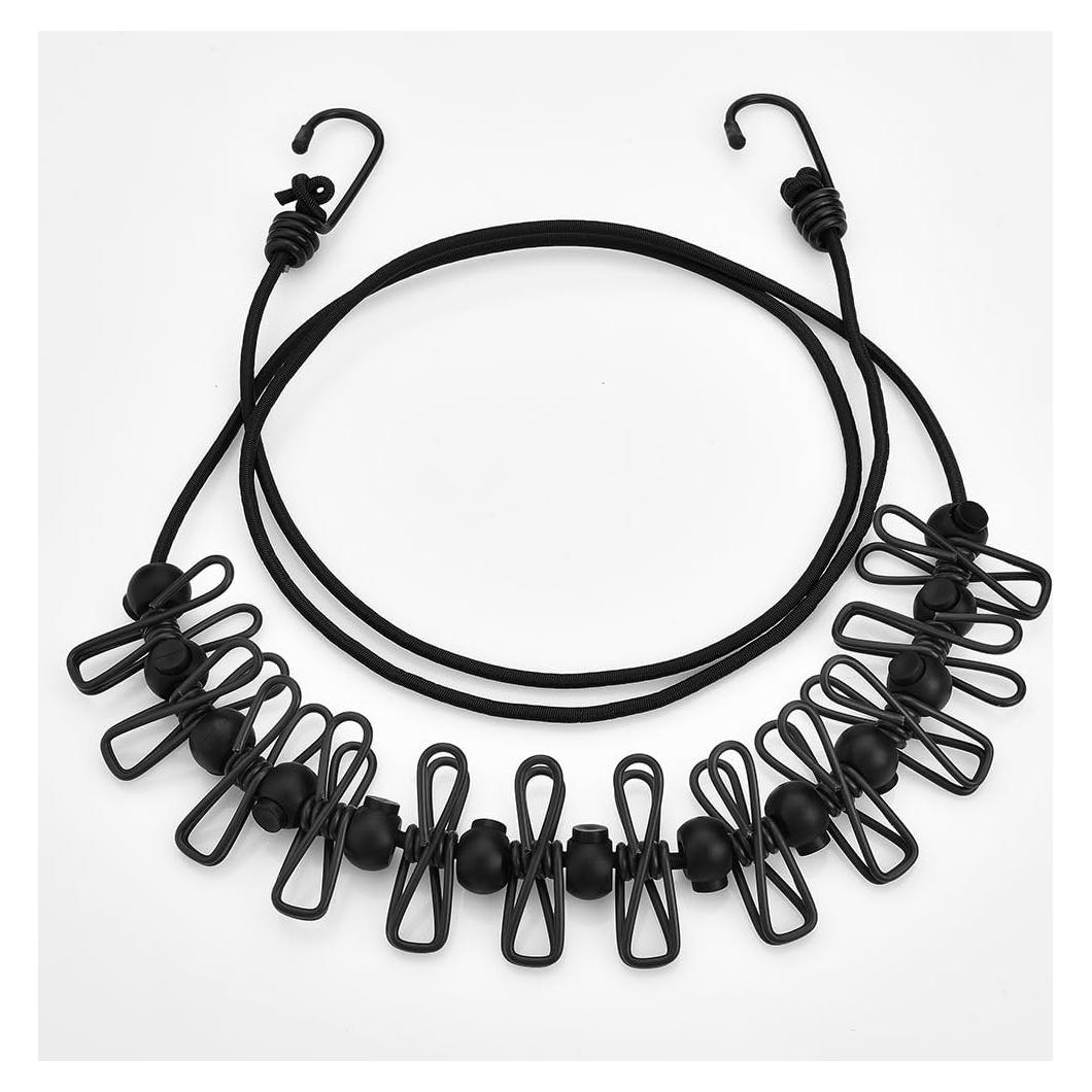 Cuerda de Viaje Retráctil Genérico con 12 Clips para Secado