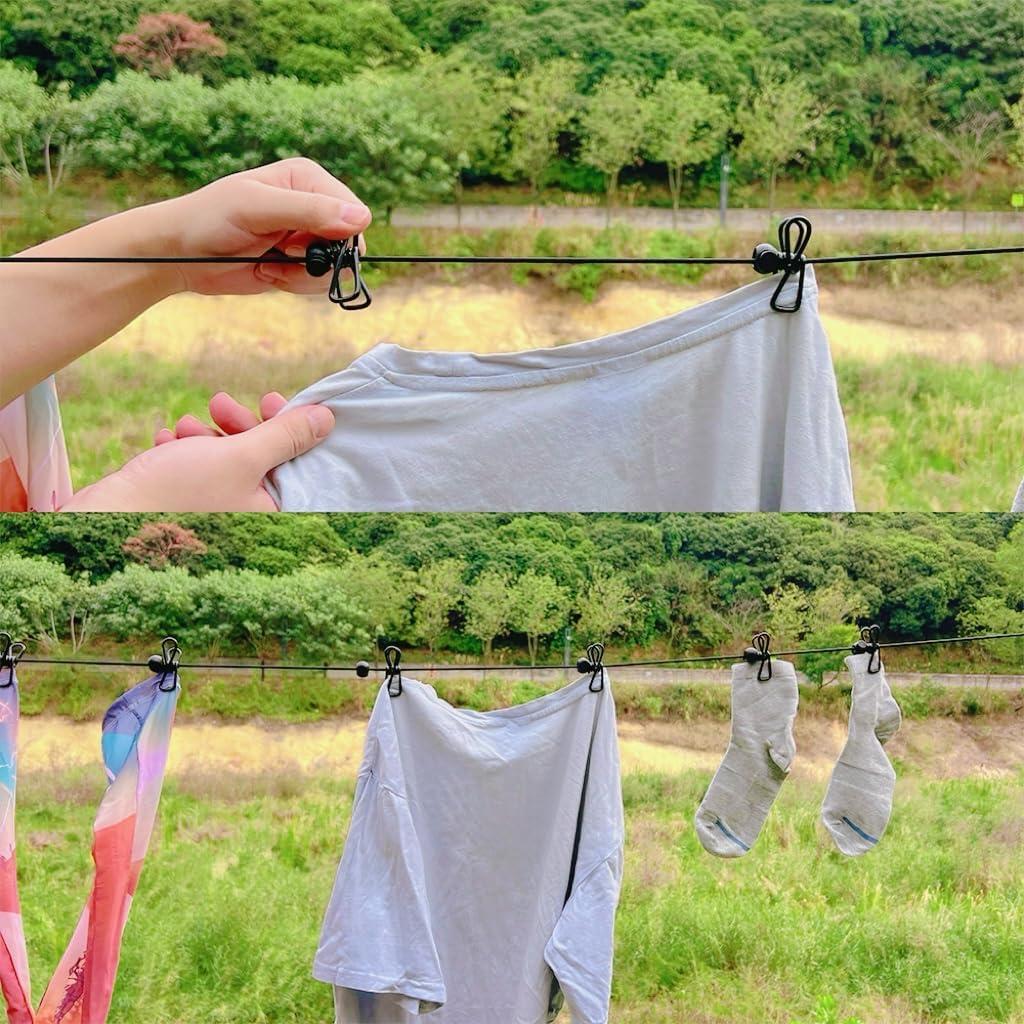 Cuerda de Viaje Retráctil Genérico con 12 Clips para Secado