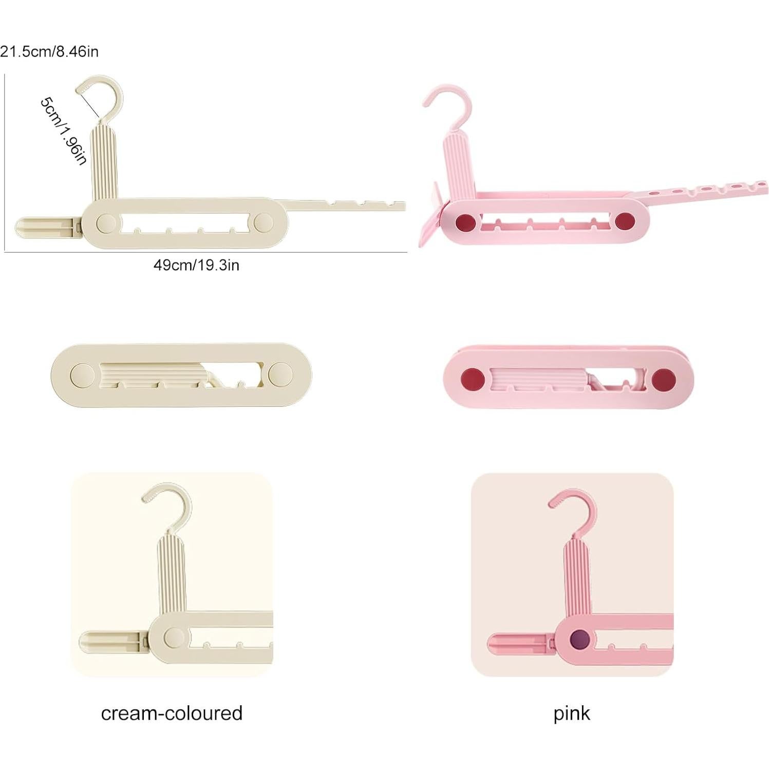 Estante Plegable para Secar Ropa QruiLanTu 2 Unidades 48 cm