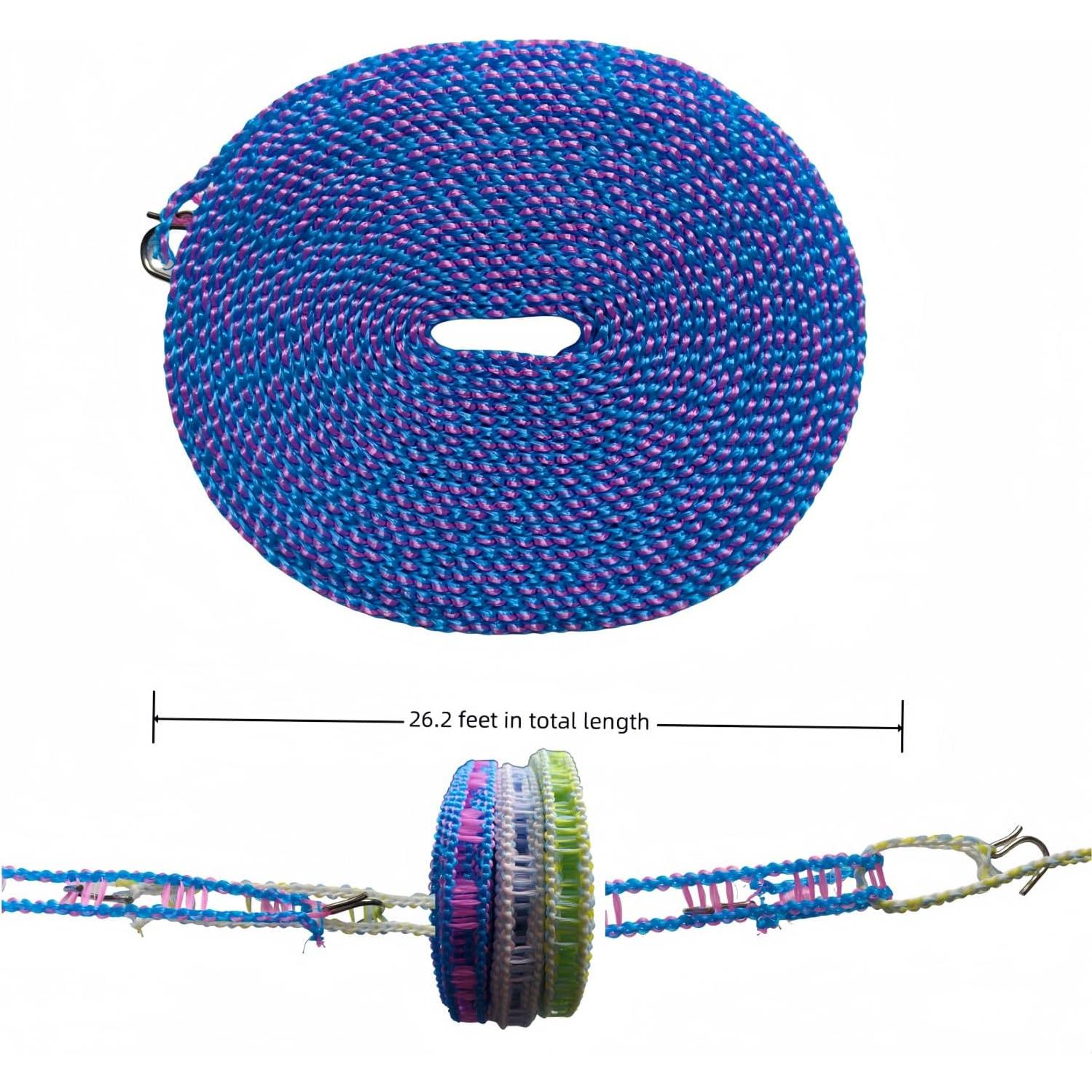 Cuerda de Ropa Retráctil WHZAZGW 8m Antideslizante 3 Colores