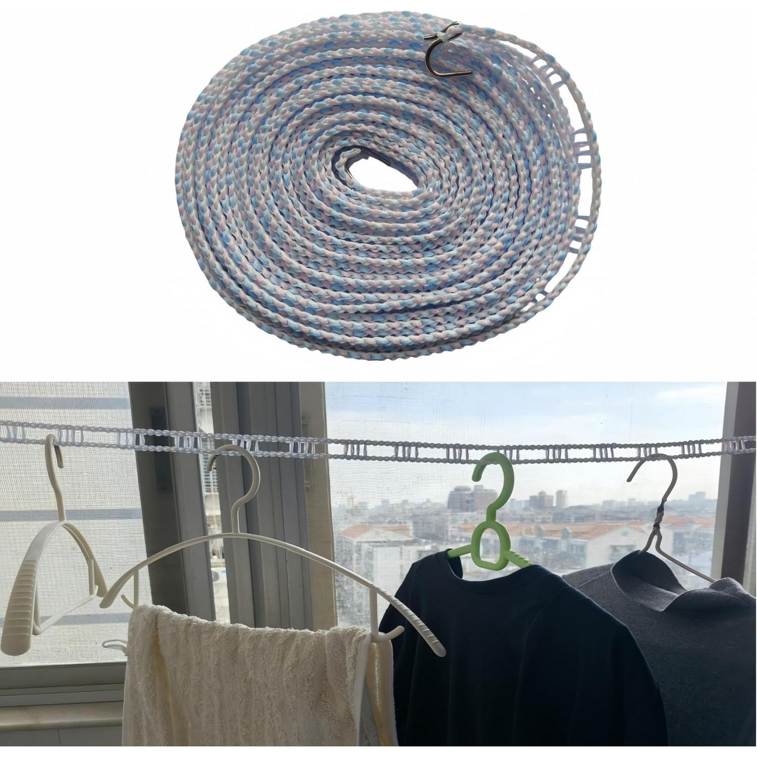 Cuerda de Ropa Retráctil WHZAZGW 8m Antideslizante 3 Colores