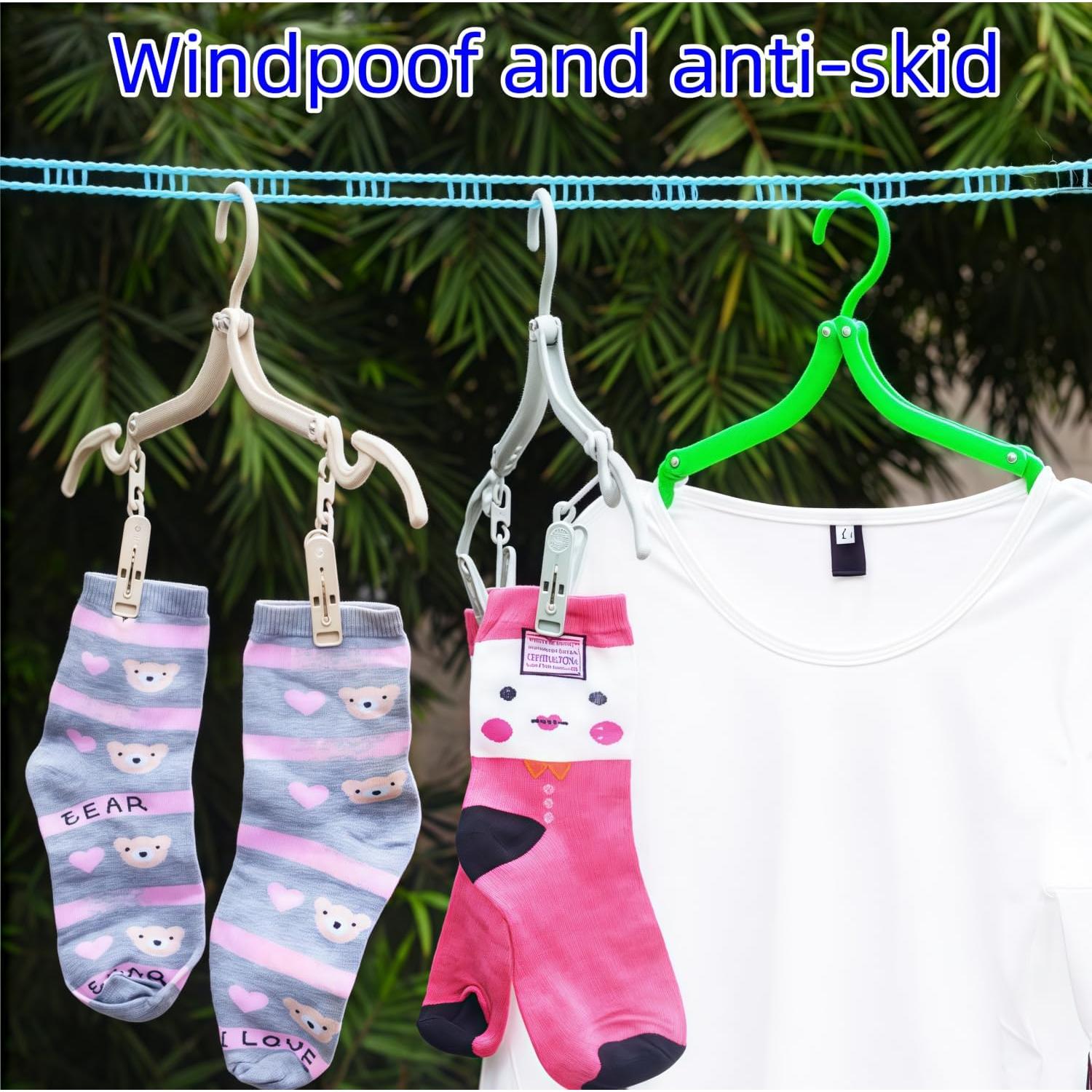 Cuerda de Ropa Retráctil WHZAZGW 8m Antideslizante 3 Colores