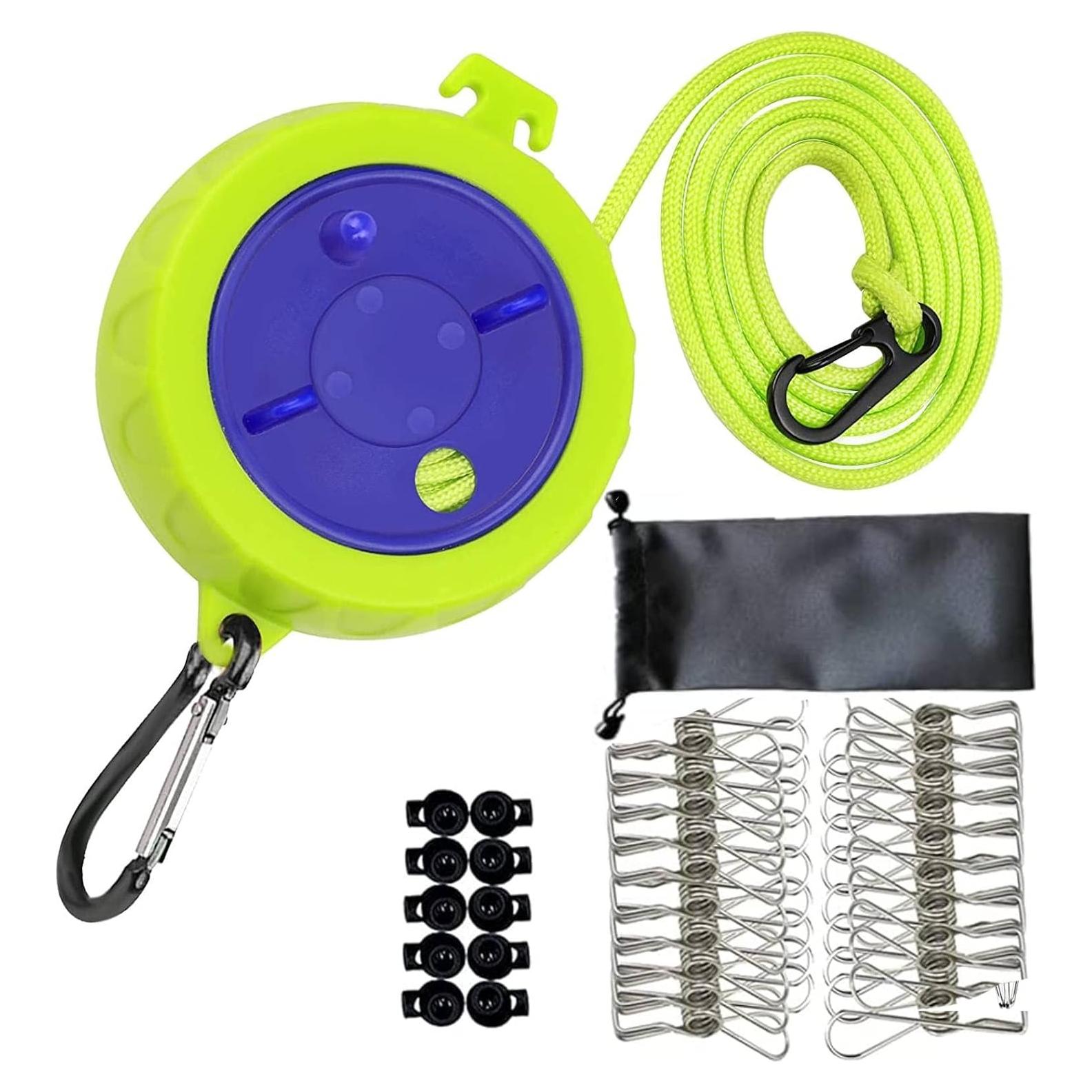 Cuerda de Ropa Ajustable QeeHeng 9.75m Antideslizante para Camping