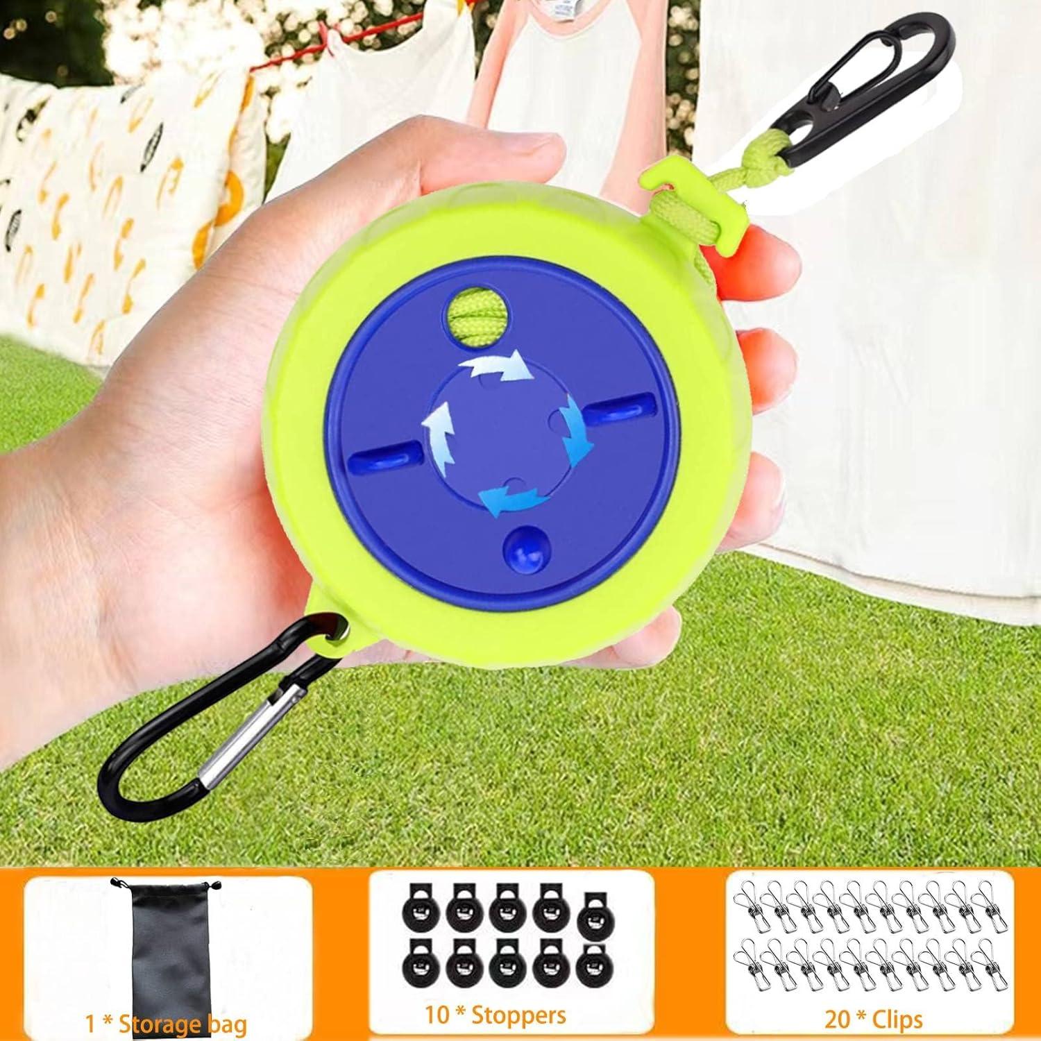 Cuerda de Ropa Ajustable QeeHeng 9.75m Antideslizante para Camping