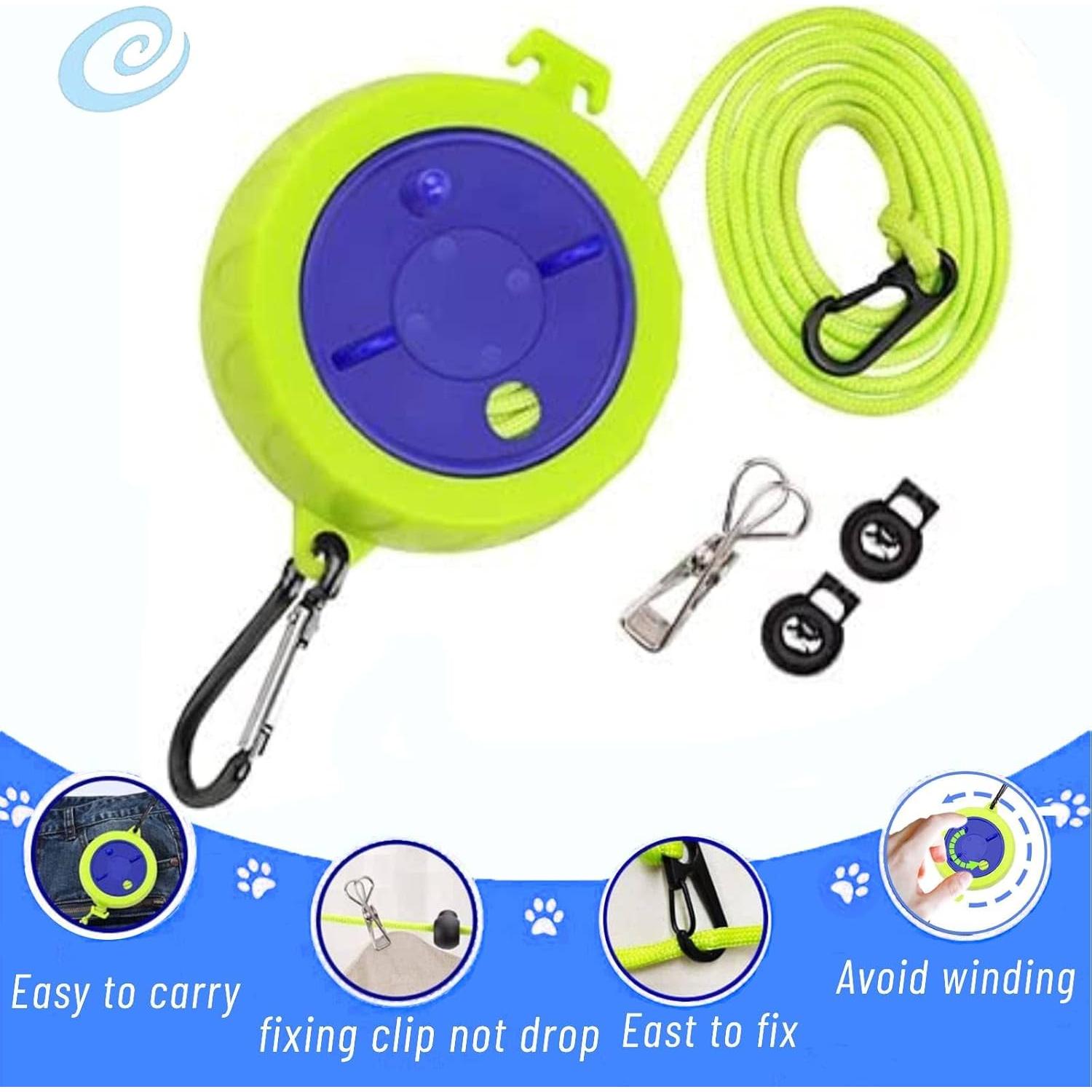 Cuerda de Ropa Ajustable QeeHeng 9.75m Antideslizante para Camping