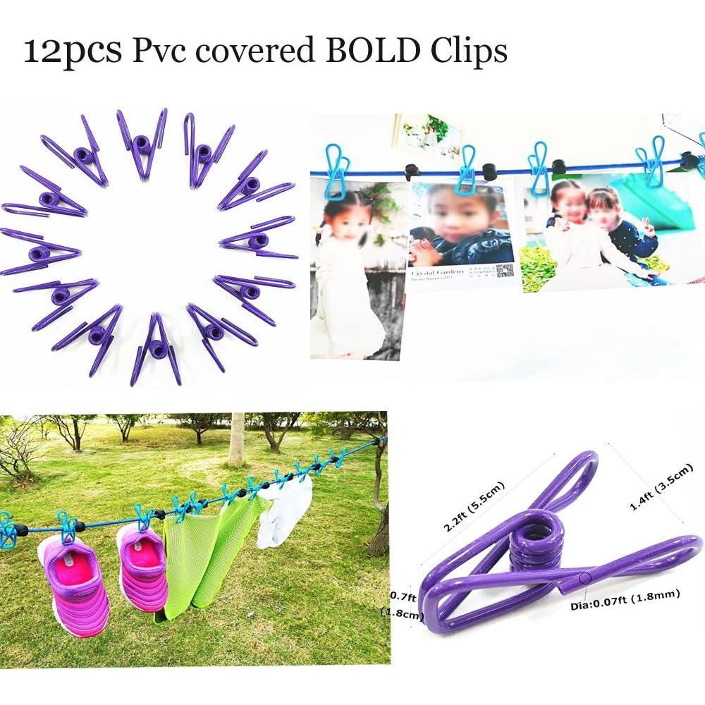 Cuerda de Ropa Elástica Starly 1.8m a 4m con Clips Antideslizantes