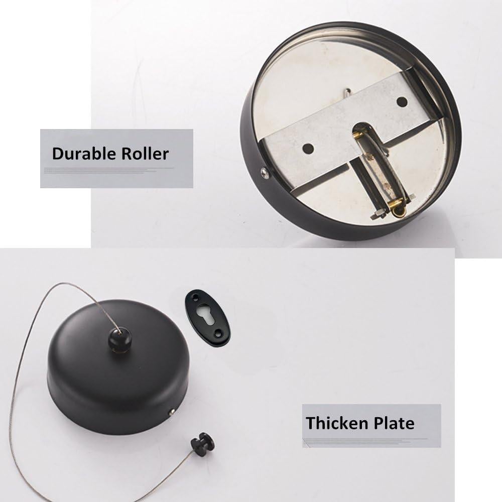 Cuerda Retráctil BESy Acero Inoxidable 2.8m Negro Redondo