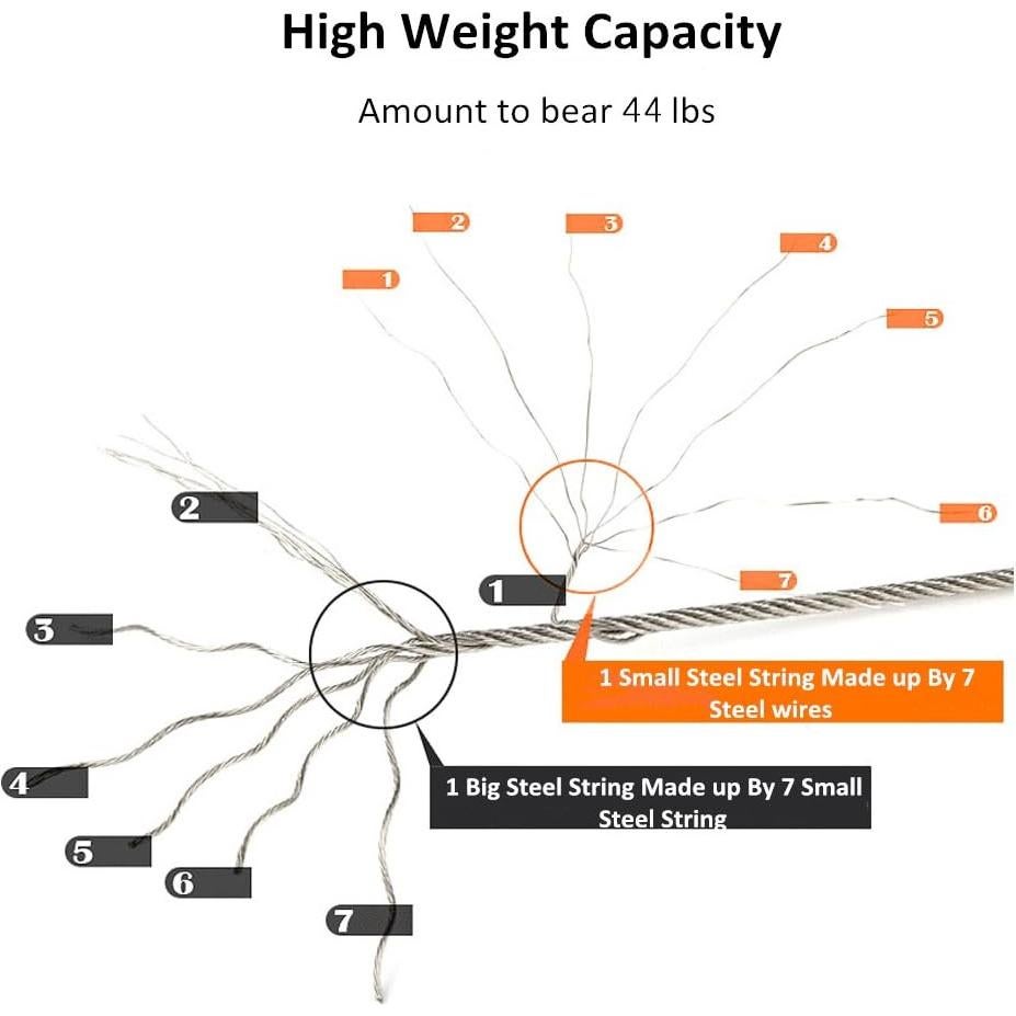 Cuerda Retráctil BESy Acero Inoxidable 2.8m Negro Redondo