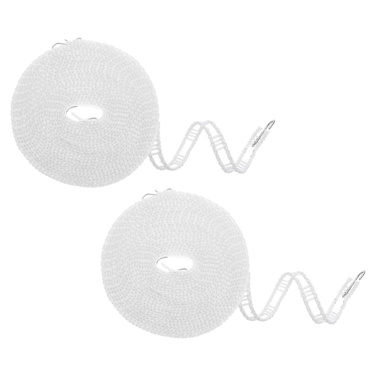 Cuerda de Ropa Portátil uxcell 8M Antideslizante Blanca