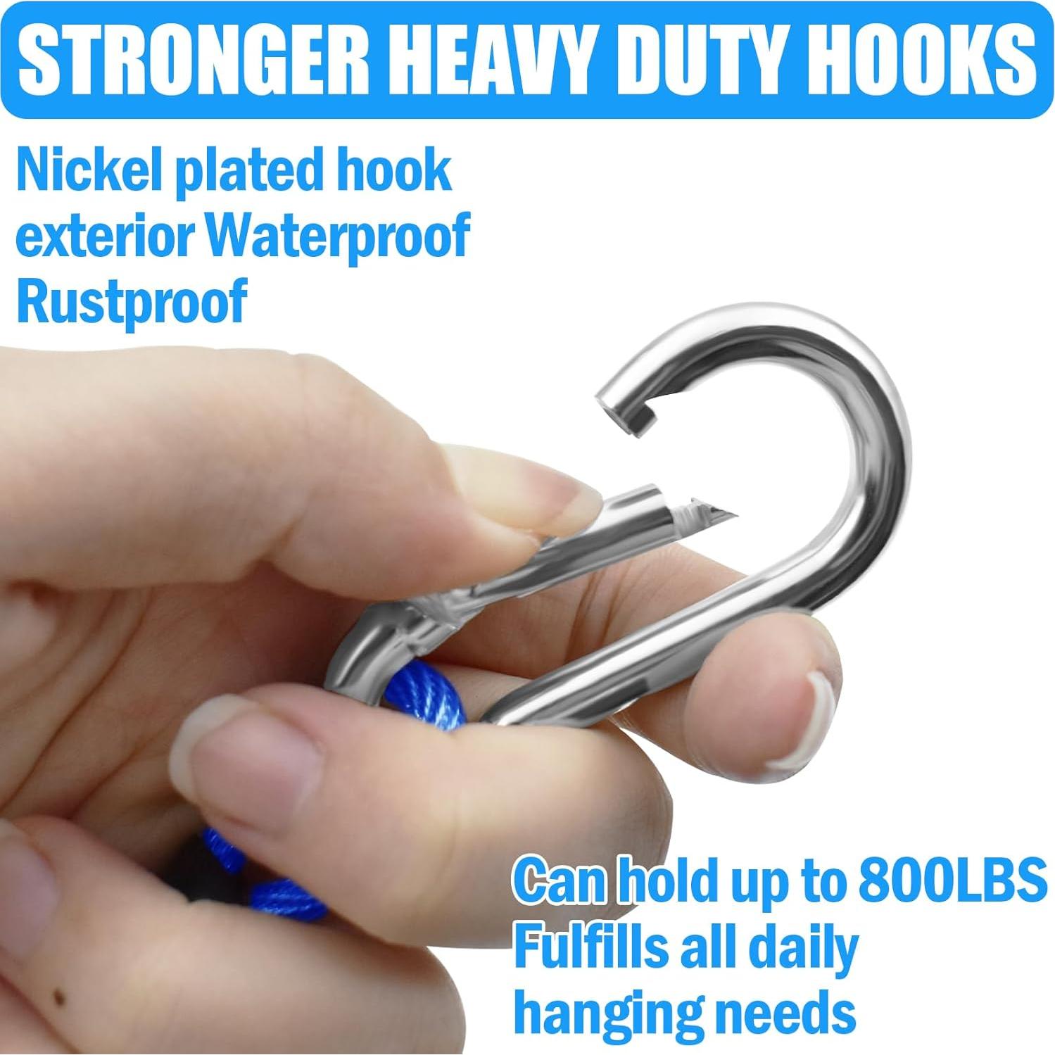 Línea de Ropa de 12.19 m VIVBOO con Ganchos de Metal