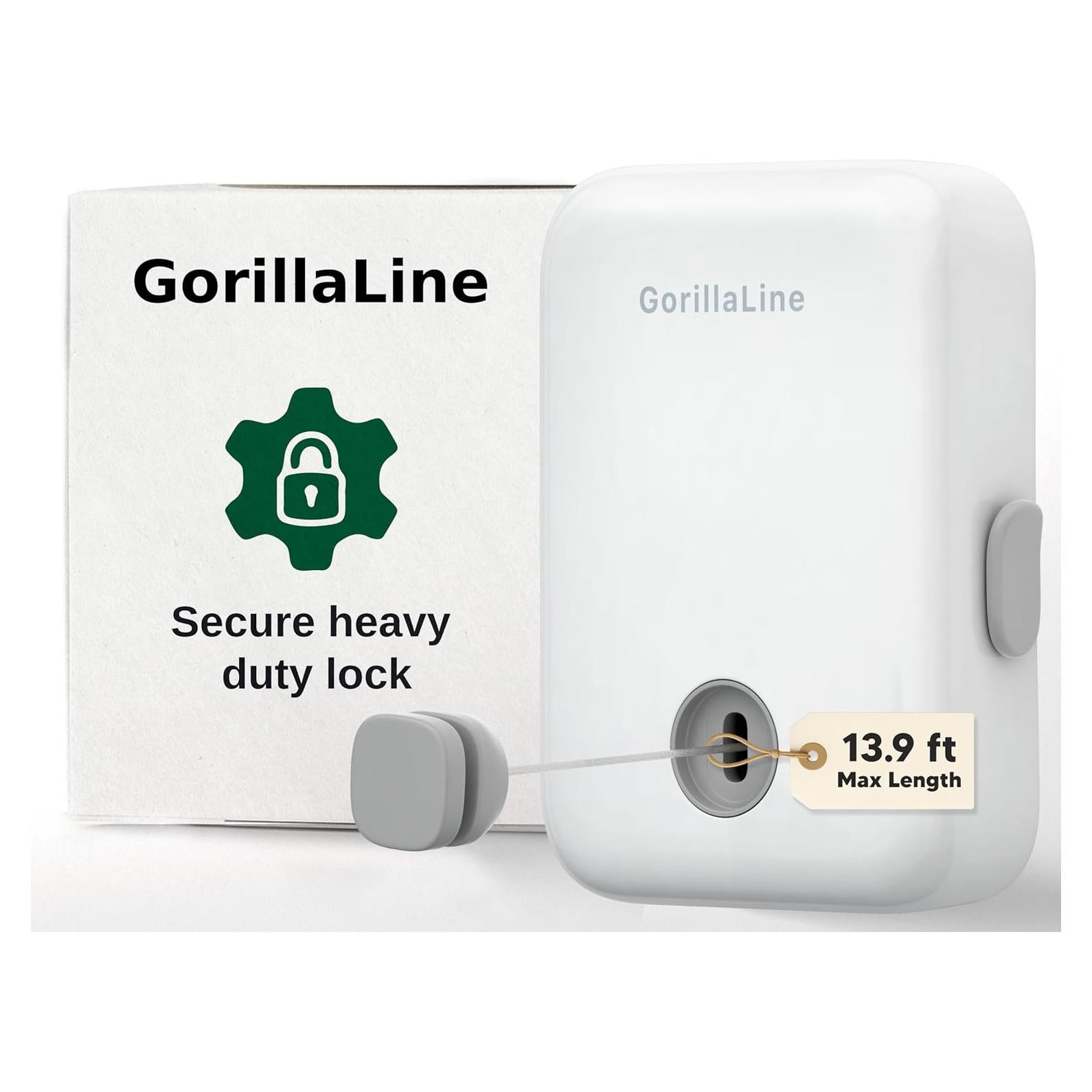 Cuerda de Ropa Retráctil GorillaLine 4.24m para Interiores y Exteriores