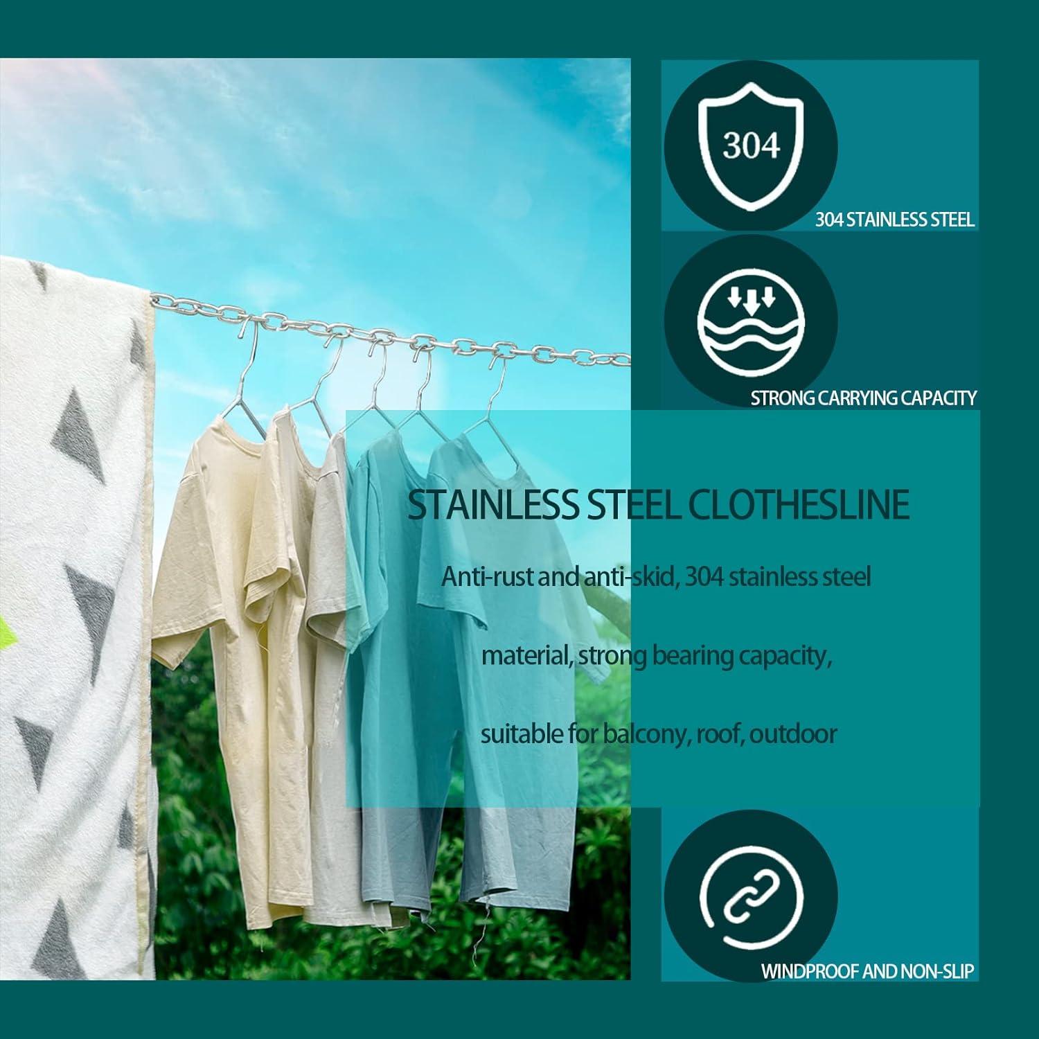 Cuerda de Ropa de Acero Inoxidable 304 3m - Alta Resistencia