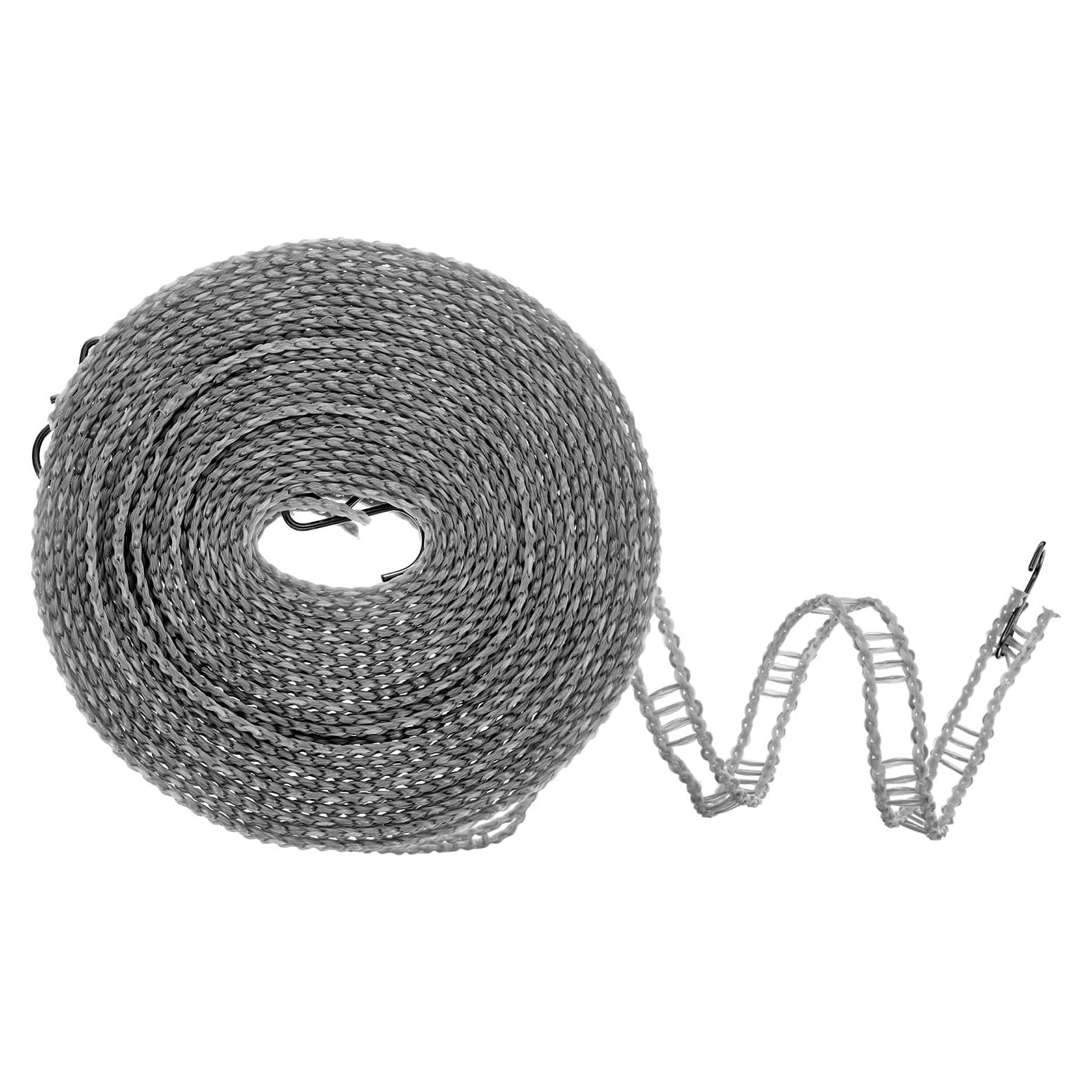 Cuerda de Secado Portátil uxcell 8M Antideslizante Gris