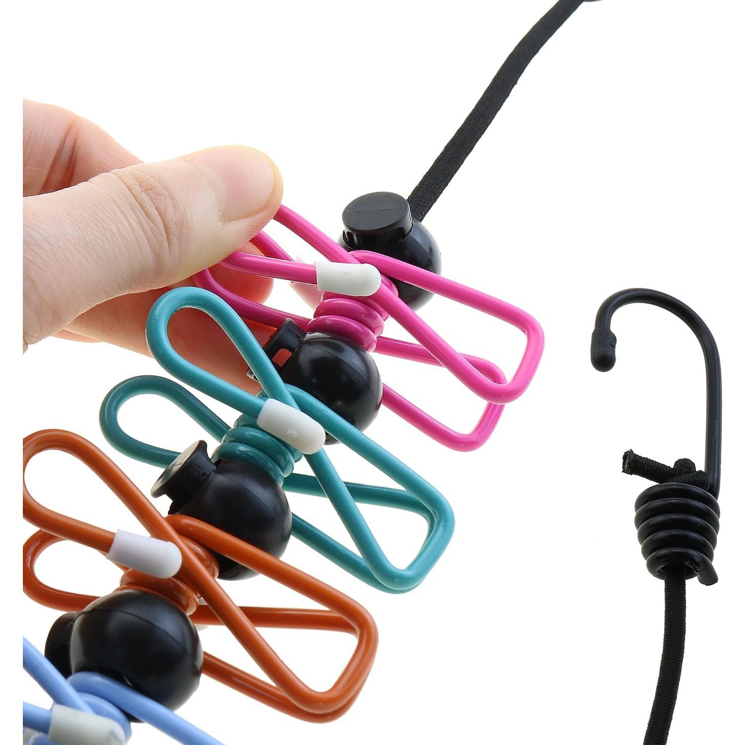 Cuerda de Ropa Retráctil Portátil ZZHXSM 3.66m con Clips Antideslizantes