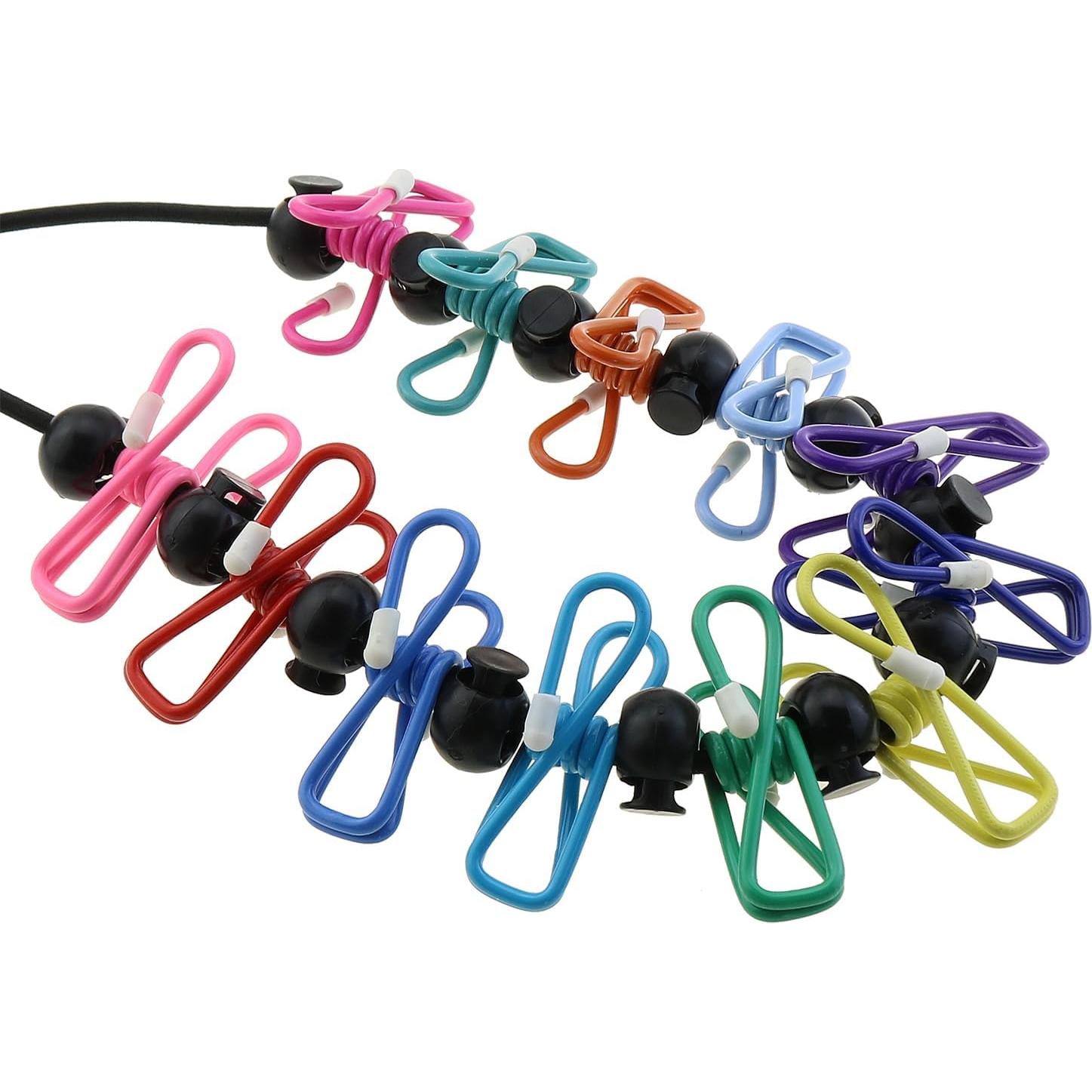 Cuerda de Ropa Retráctil Portátil ZZHXSM 3.66m con Clips Antideslizantes