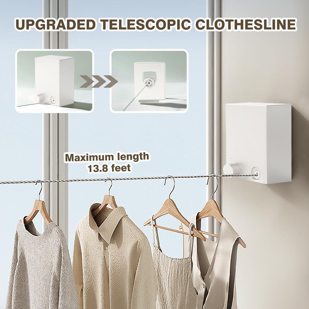 Cuerda de Ropa Retráctil XIOQINE 4.2m Acero Inoxidable