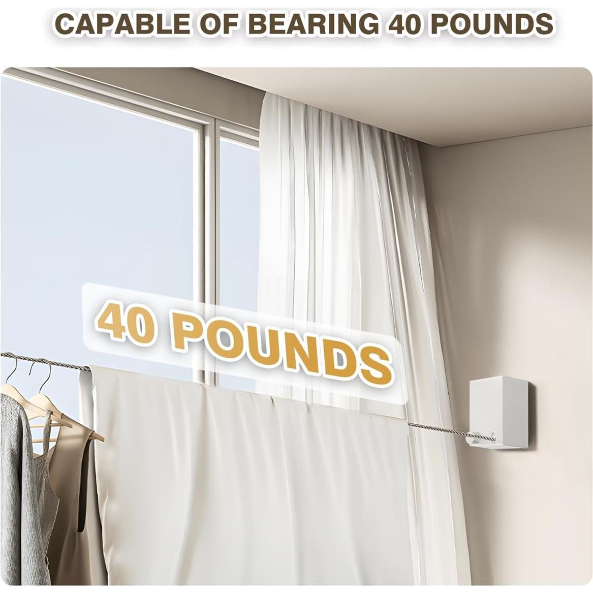 Cuerda de Ropa Retráctil XIOQINE 4.2m Acero Inoxidable