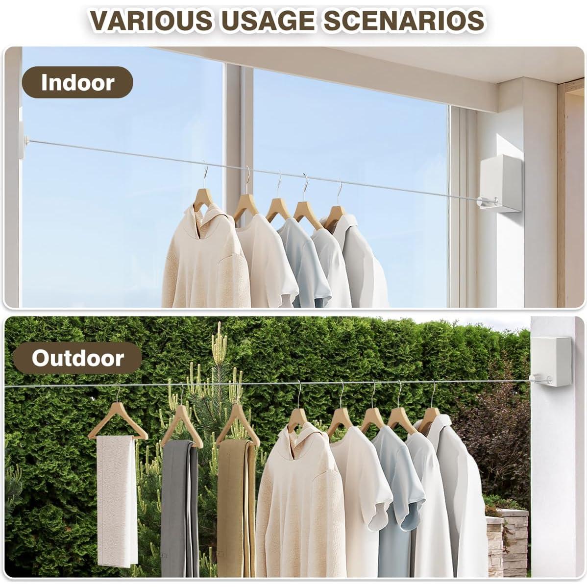 Cuerda de Ropa Retráctil XIOQINE 4.2m Acero Inoxidable