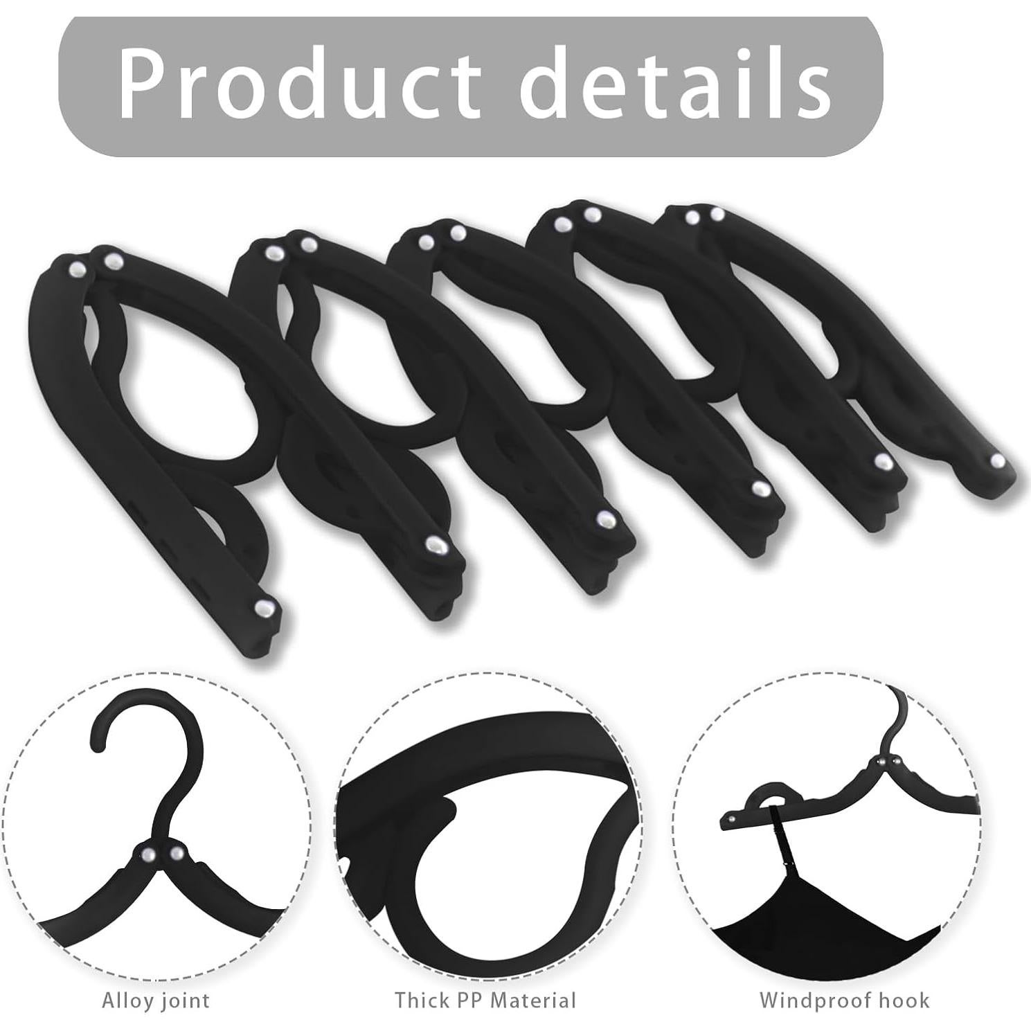 6 Perchas Plegables Portátiles Daixers para Secar Ropa