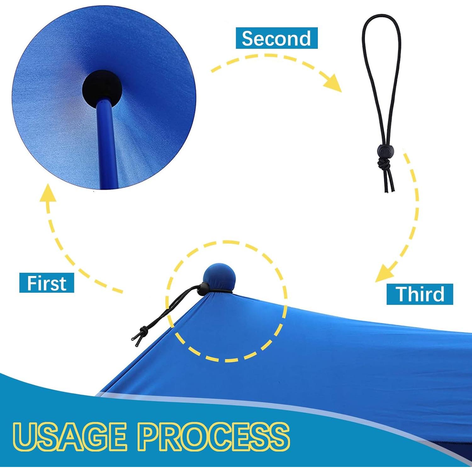 Postes de Aluminio Plegables UMARDOO para Tienda de Playa 1.98m