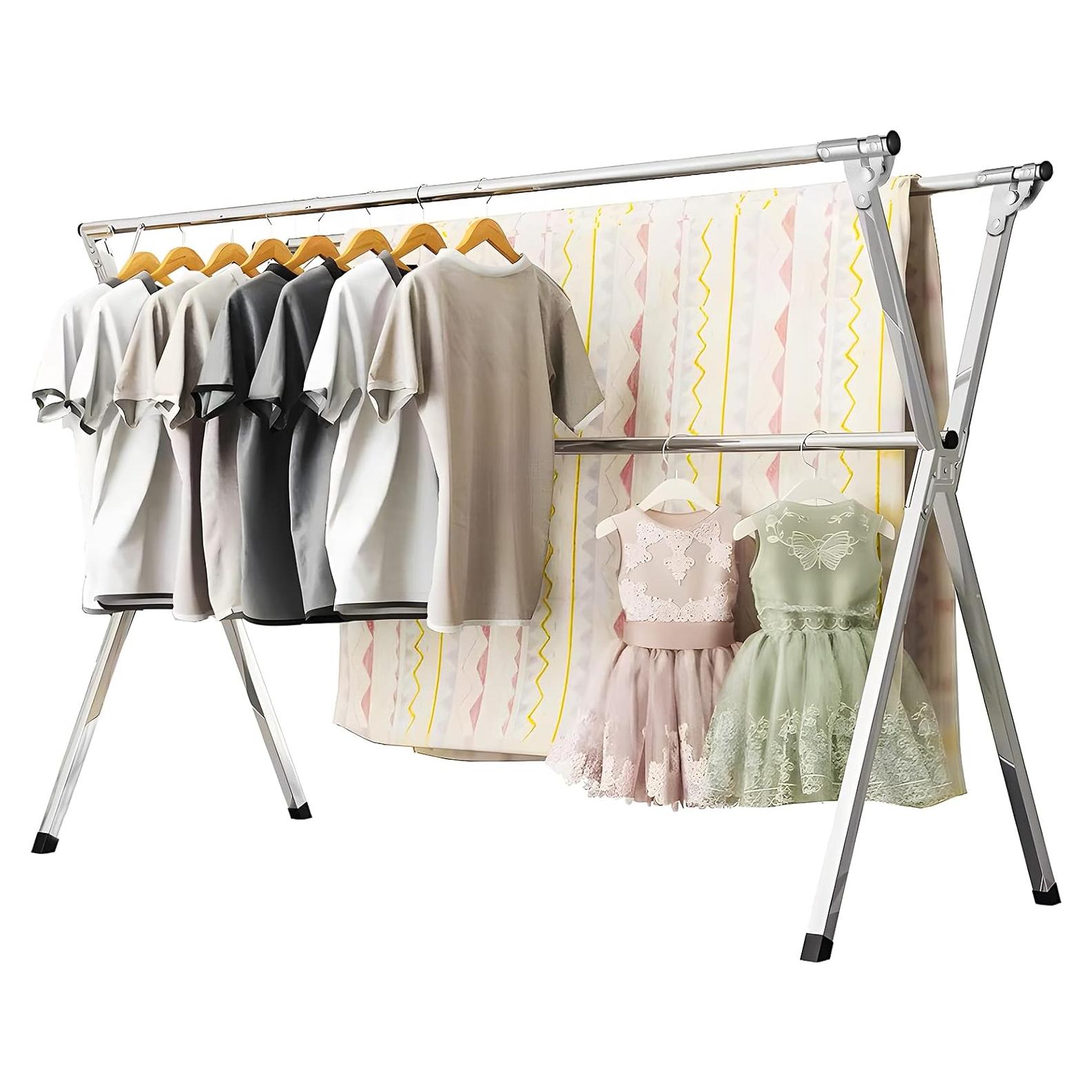 Estante para Secar Ropa URYAN 241 cm Acero Inoxidable Plegable