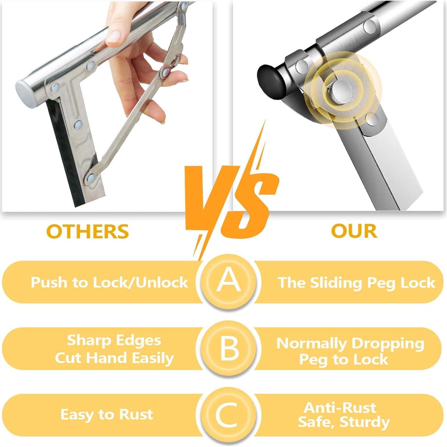 Estante para Secar Ropa URYAN 241 cm Acero Inoxidable Plegable