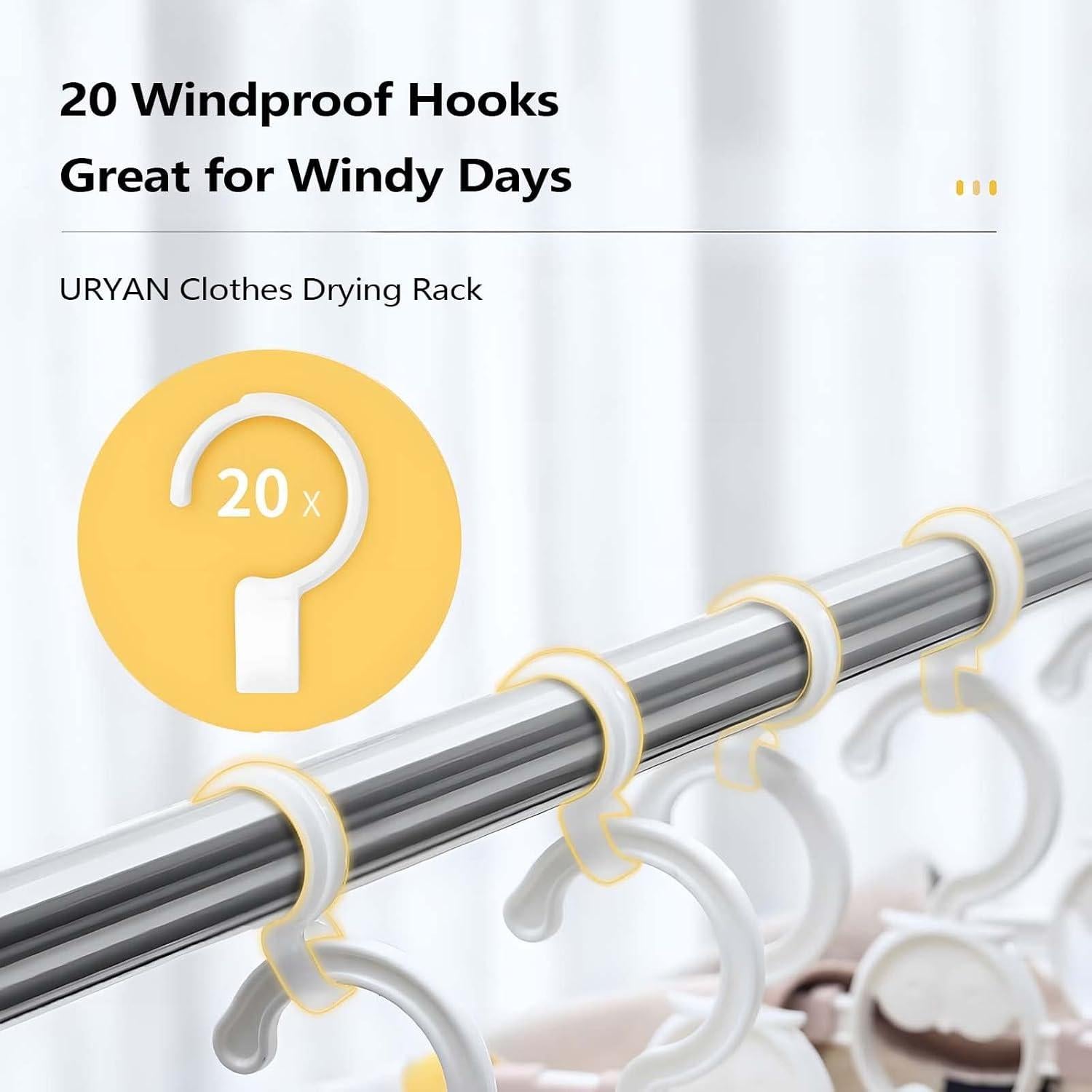 Estante para Secar Ropa URYAN 241 cm Acero Inoxidable Plegable