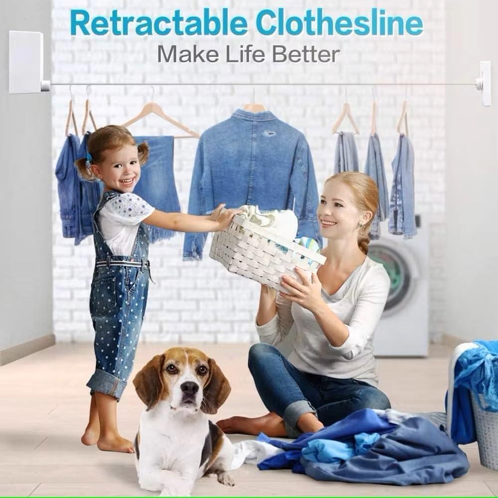 Cuerda de Ropa Retráctil Genérica 12.19m Montada en Pared