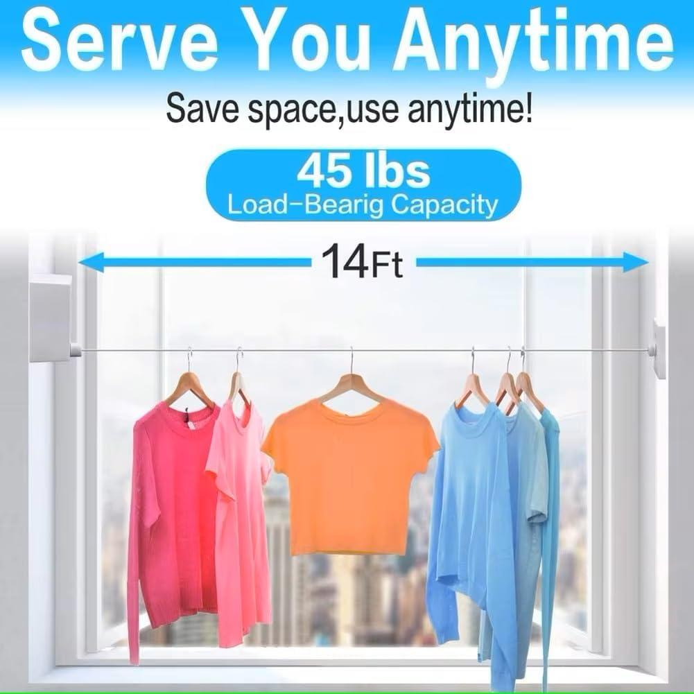 Cuerda de Ropa Retráctil Genérica 12.19m Montada en Pared