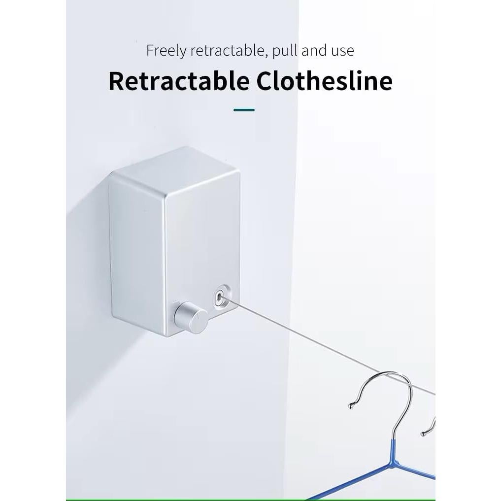 Cuerda de Ropa Retráctil Genérica 12.19m Montada en Pared