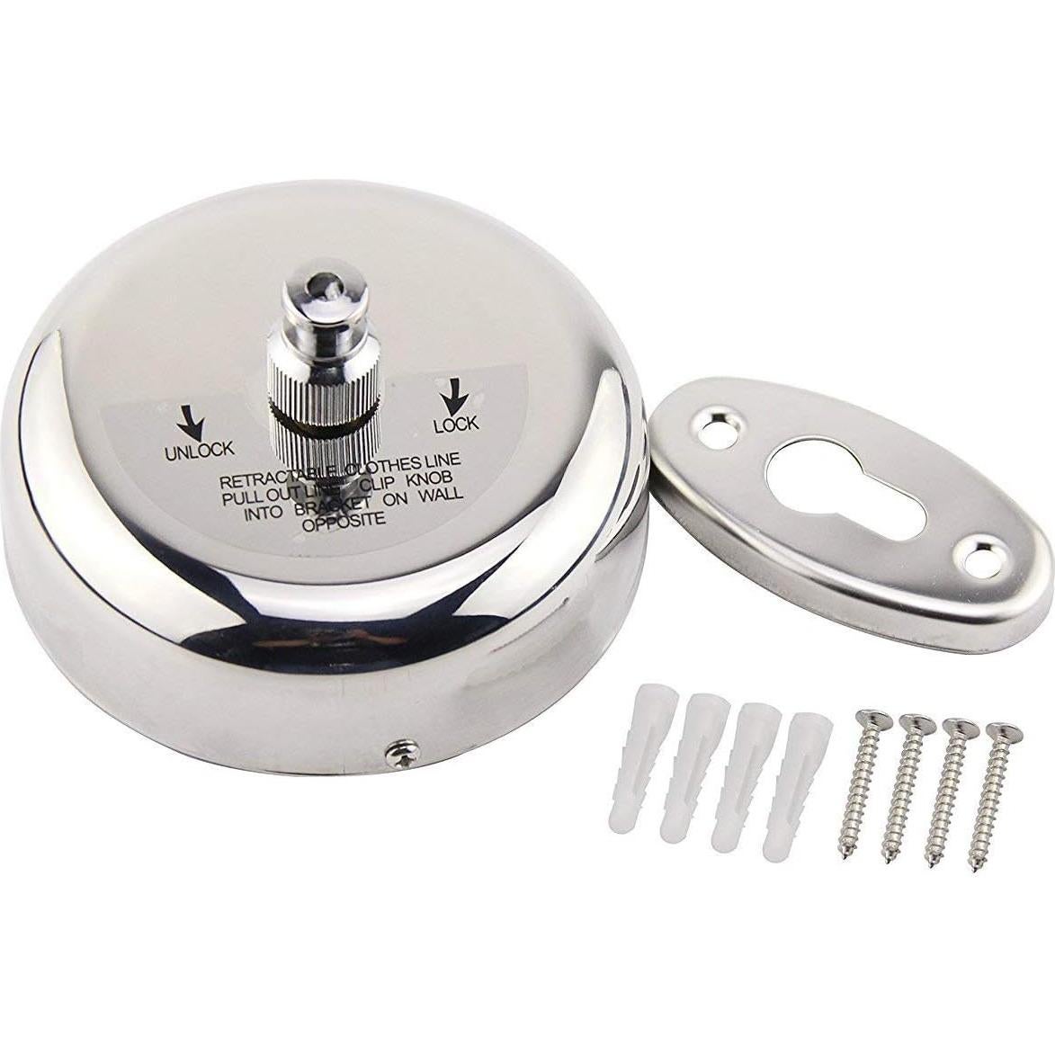 Cuerda de Ropa Retráctil OlBuWa 2.8m Acero Inoxidable Ajustable