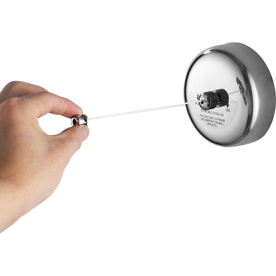 Cuerda de Ropa Retráctil OlBuWa 2.8m Acero Inoxidable Ajustable