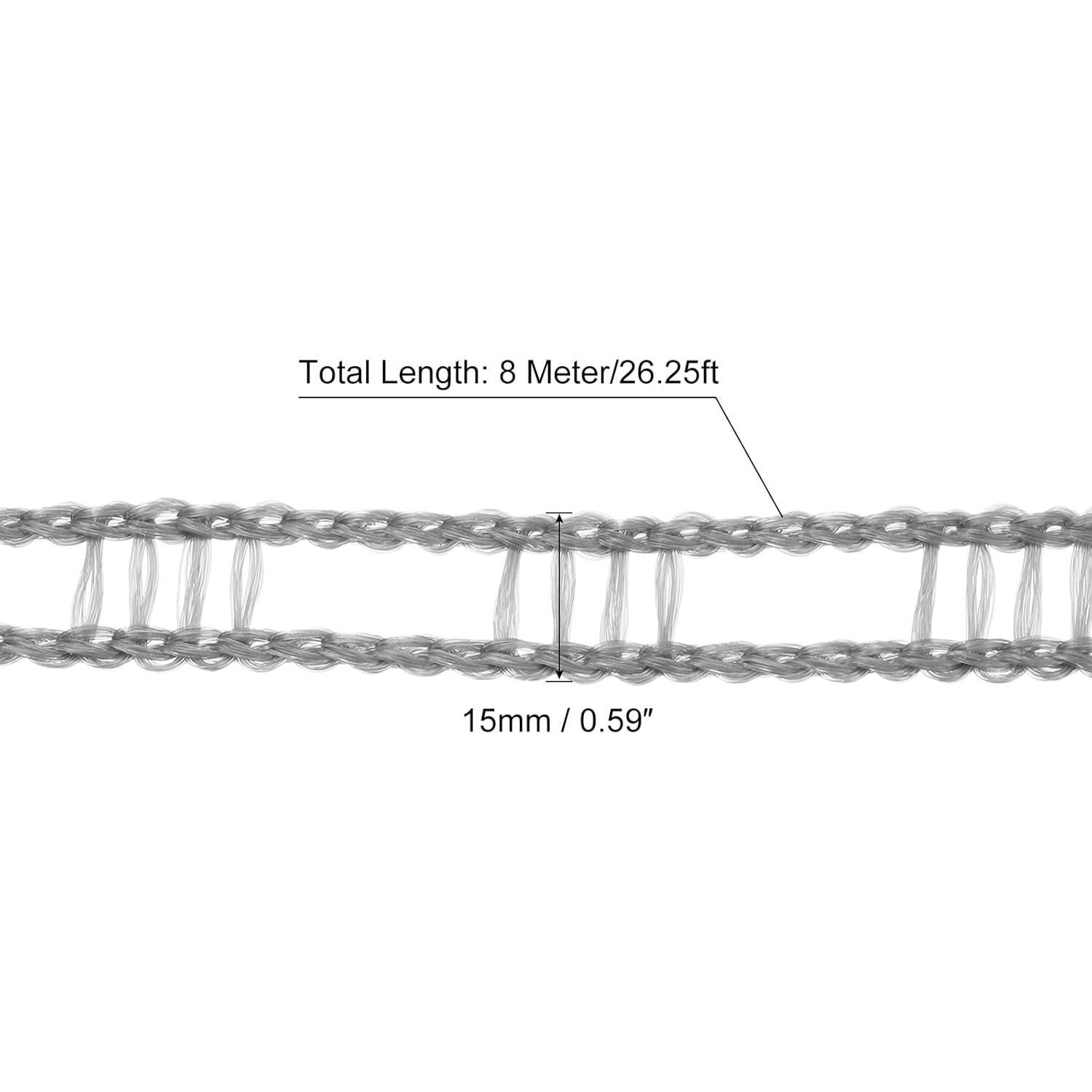 Cuerda de Ropa Portátil uxcell 8m Antideslizante Gris Oscuro