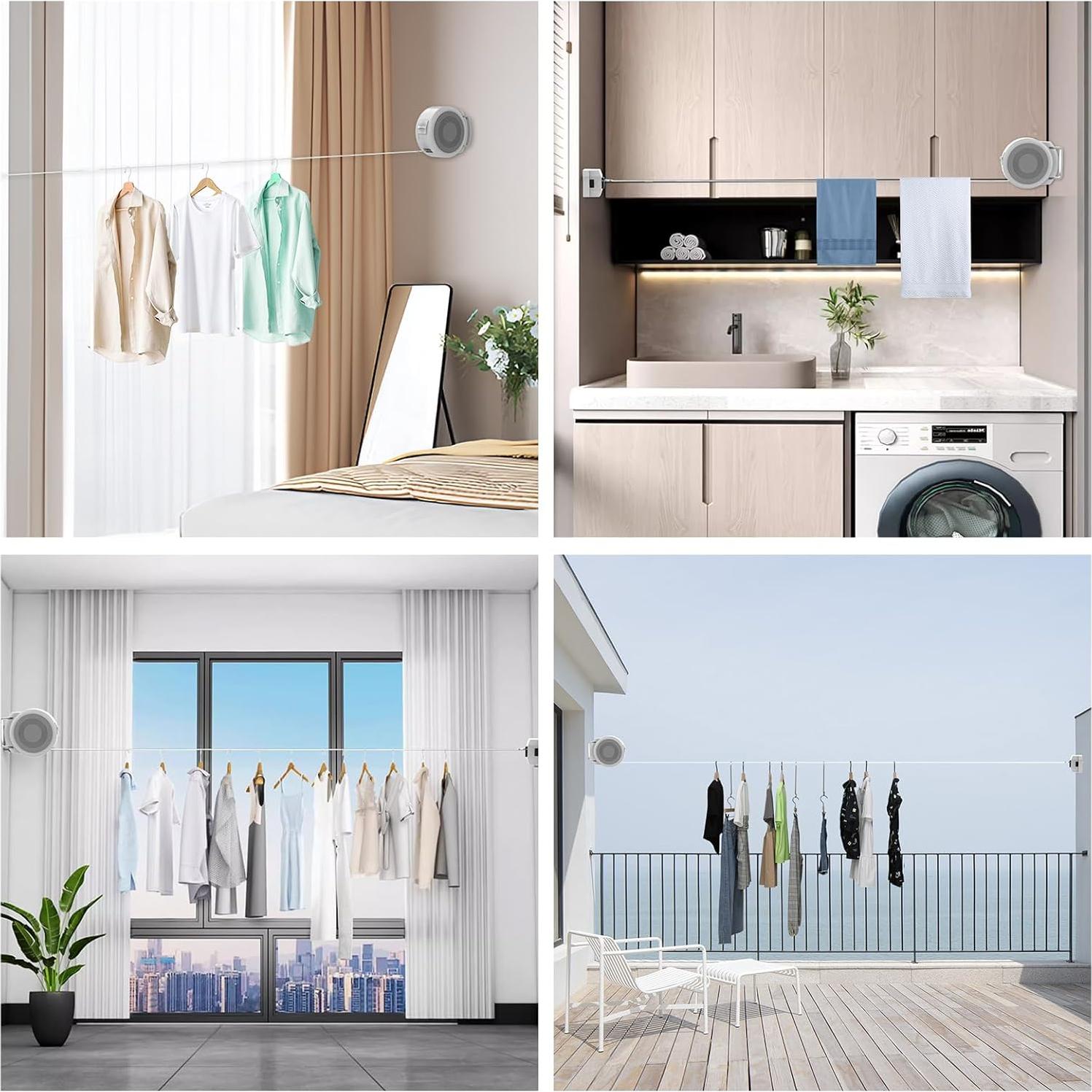 Cuerda de Ropa Retráctil STATABSTA 4.19m Alta Resistencia