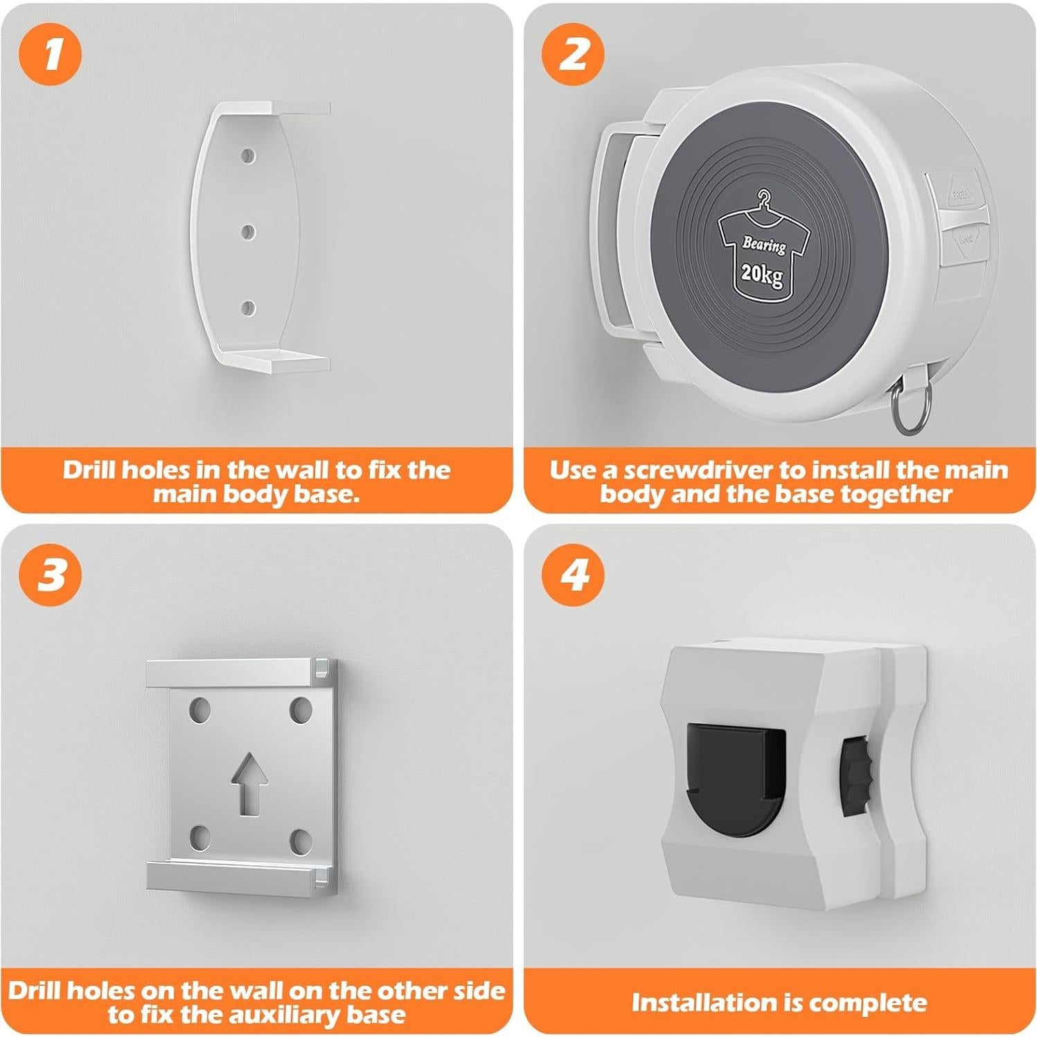 Cuerda de Ropa Retráctil STATABSTA 4.19m Alta Resistencia