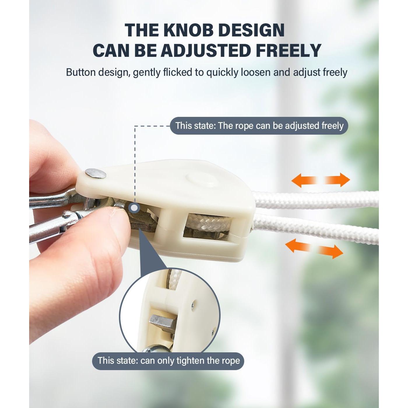 Cuerda de Ropa Retráctil YCZS 10 Metros Resistente para Camping