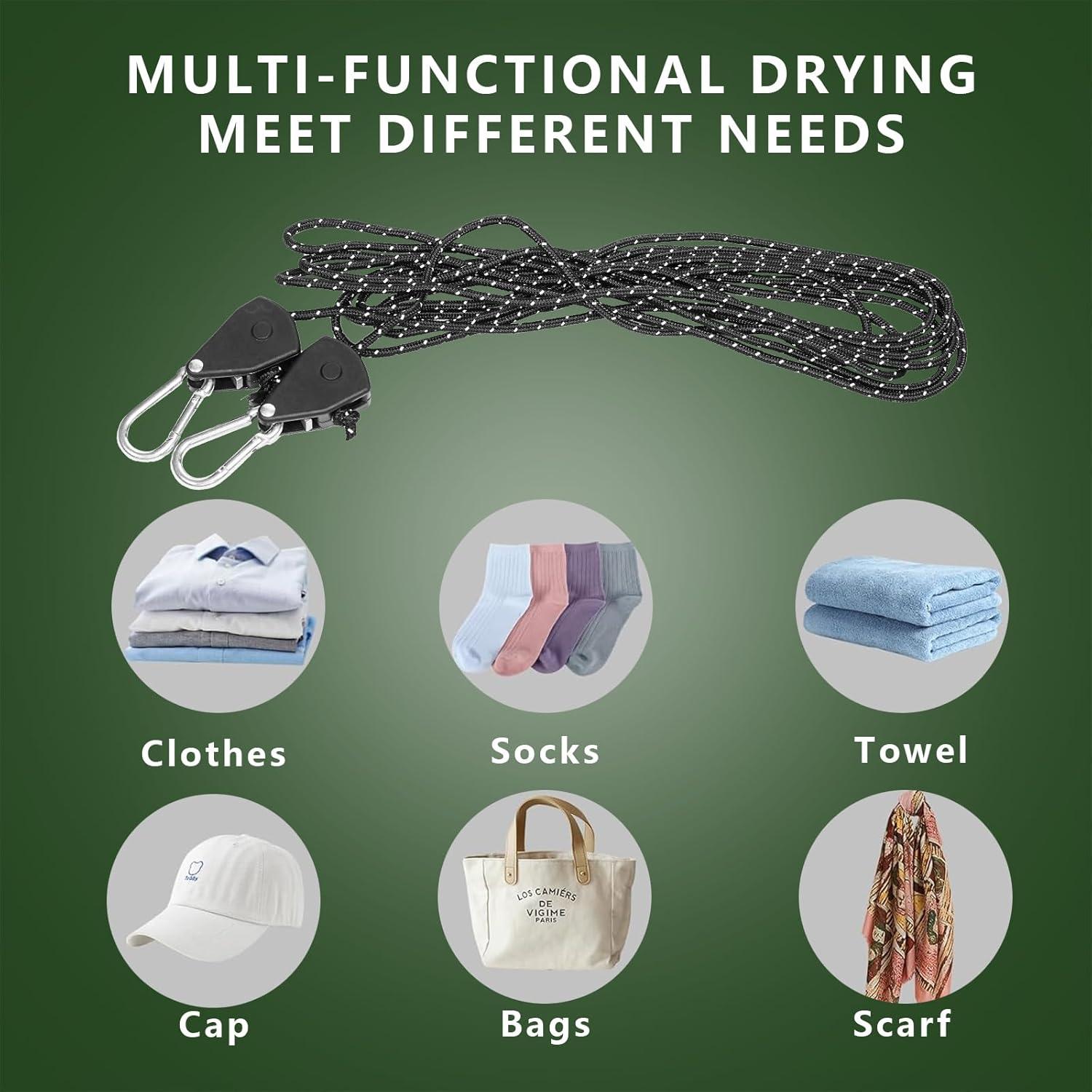 Cuerda Retráctil Portátil GREATLINK 5m para Secado Ropa