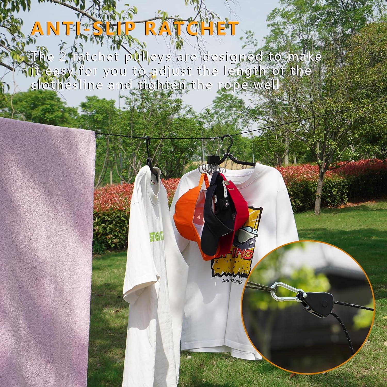 Cuerda Retráctil Portátil GREATLINK 5m para Secado Ropa