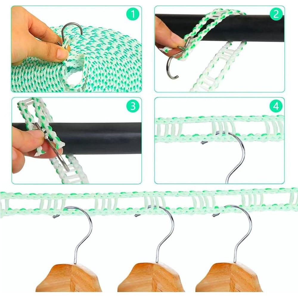 Cuerda de Tender Portátil Sarmyarc 5m Ajustable a Prueba de Viento