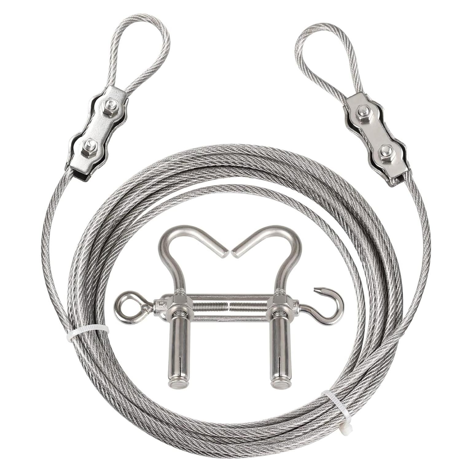 Cuerda de Ropa Portátil Skysunny 6.1m Acero Inoxidable