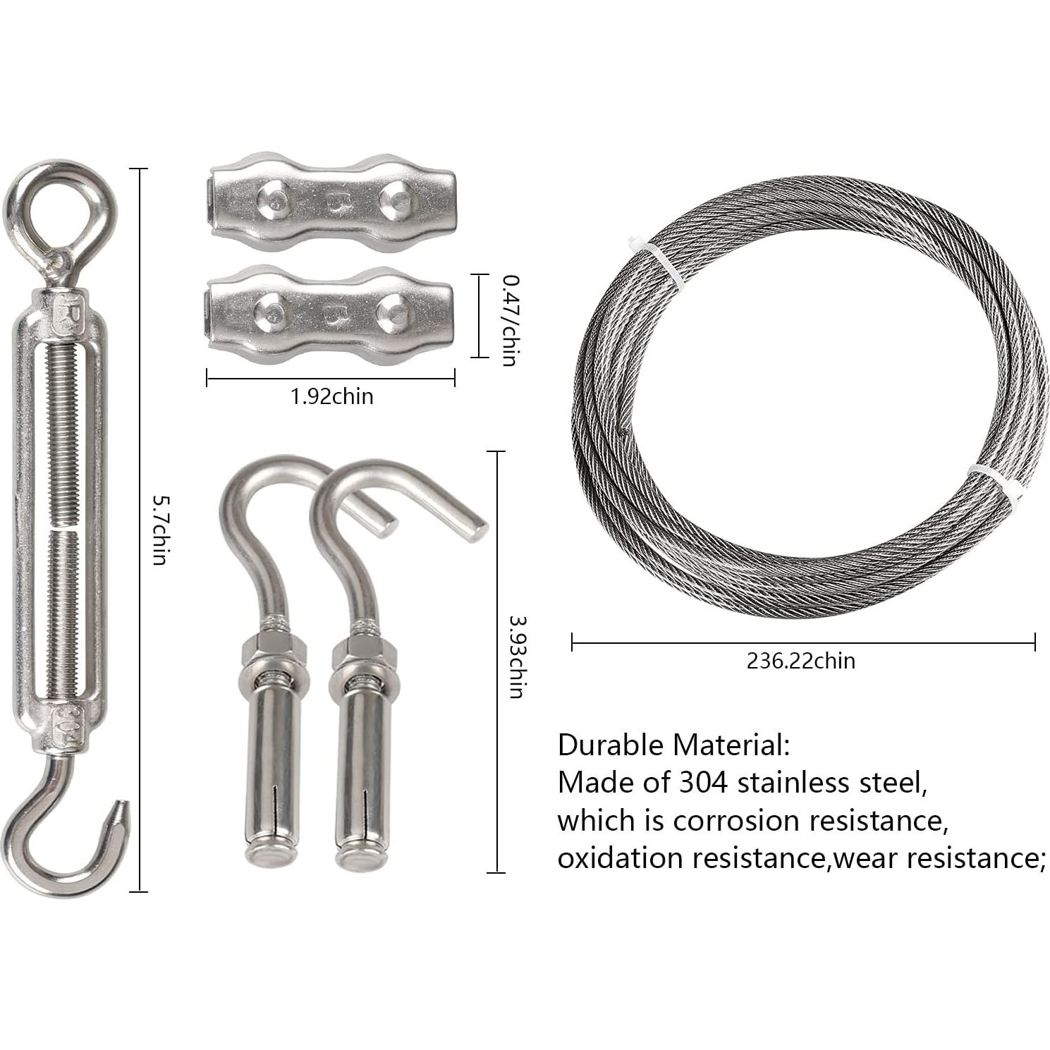 Cuerda de Ropa Portátil Skysunny 6.1m Acero Inoxidable
