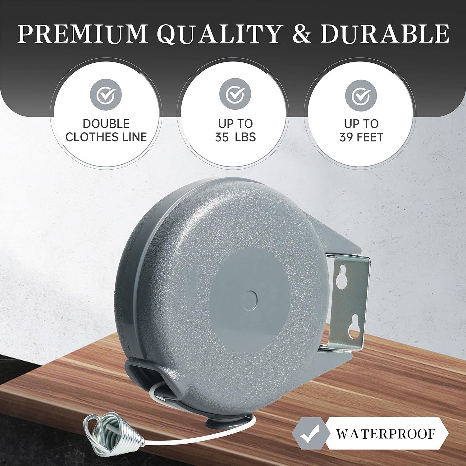 Cuerda de Ropa Retráctil ZOES HOMEWARE 11.58m Alta Resistencia