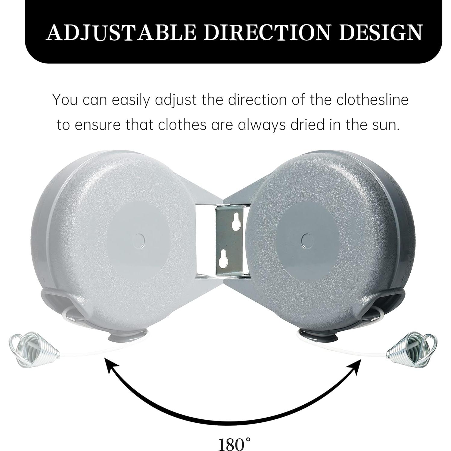 Cuerda de Ropa Retráctil ZOES HOMEWARE 11.58m Alta Resistencia