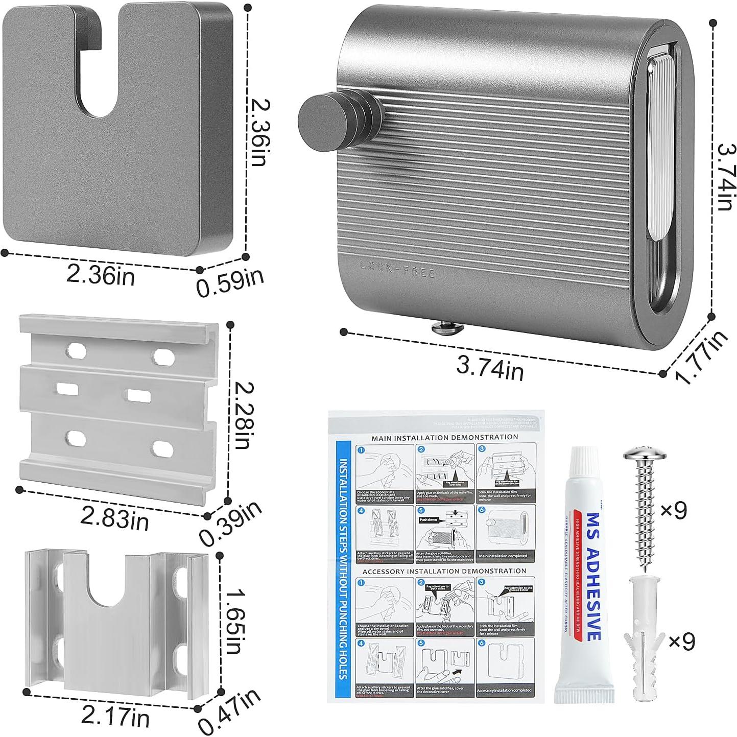 Cuerda de Ropa Retráctil Beauyist 419 cm Antisag Gris