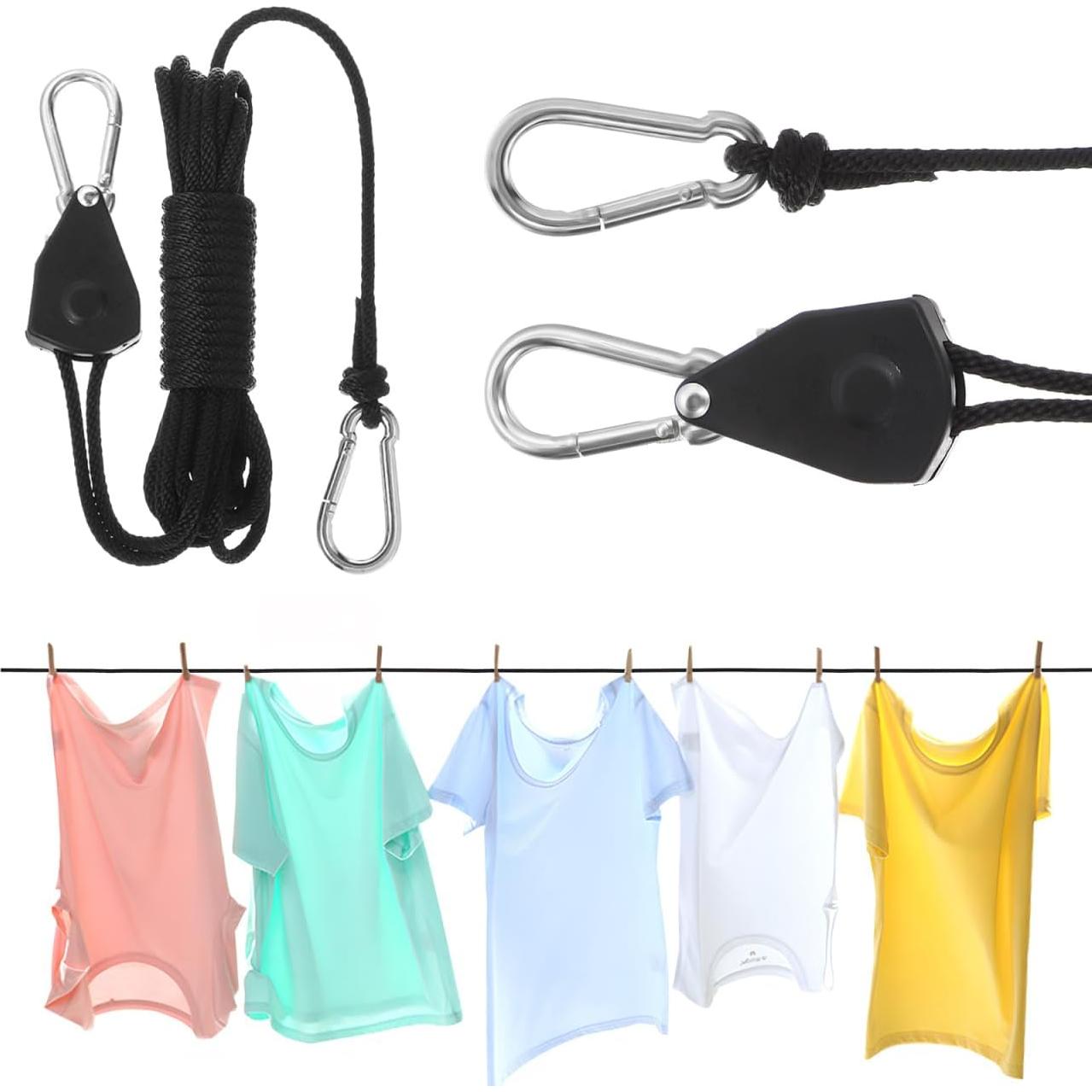 Cuerda Colgante Ajustable Ciieeo con Polea de Metal 500cm