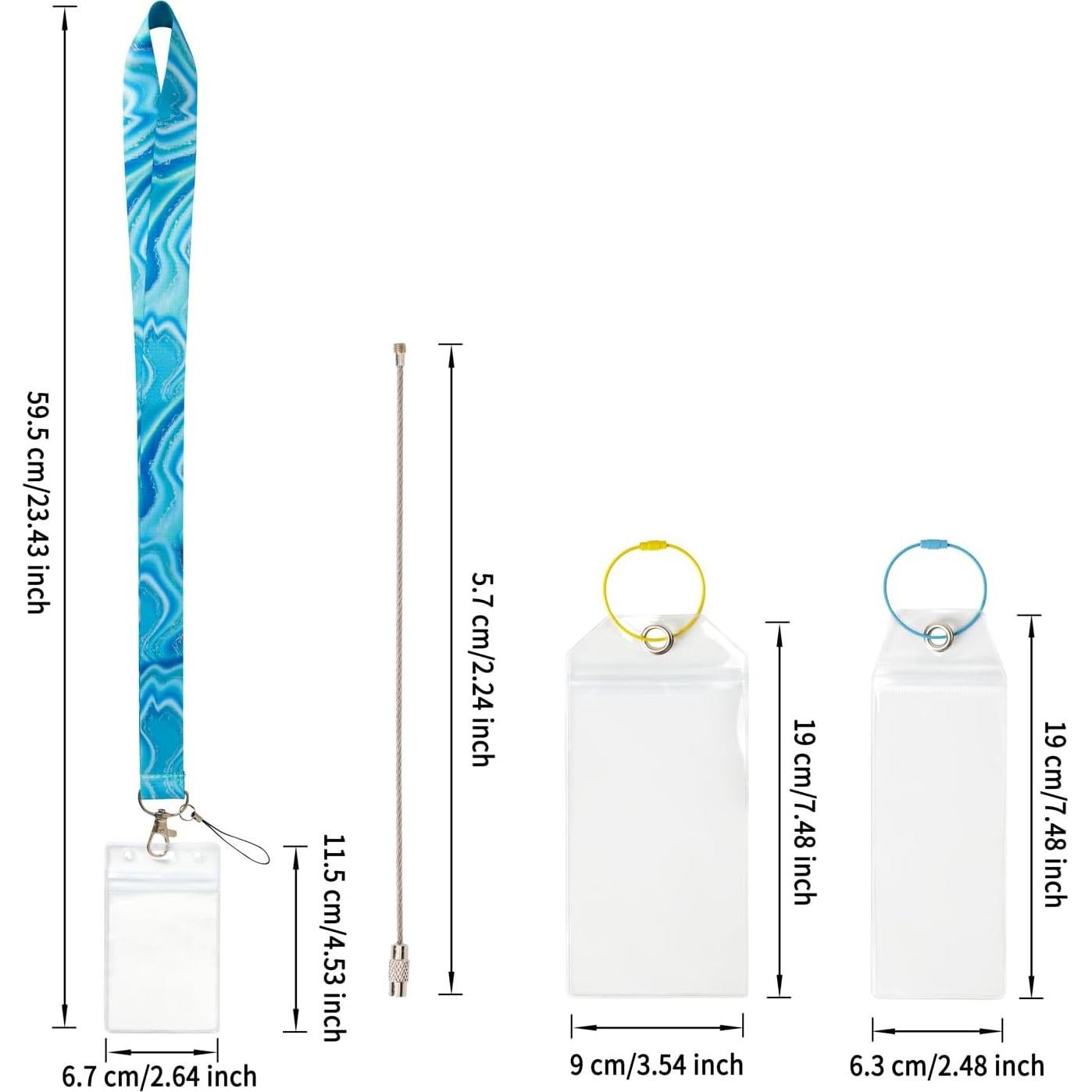 Juego de Etiquetas de Equipaje y Cuerdas Ouksma - 4 Soportes PVC