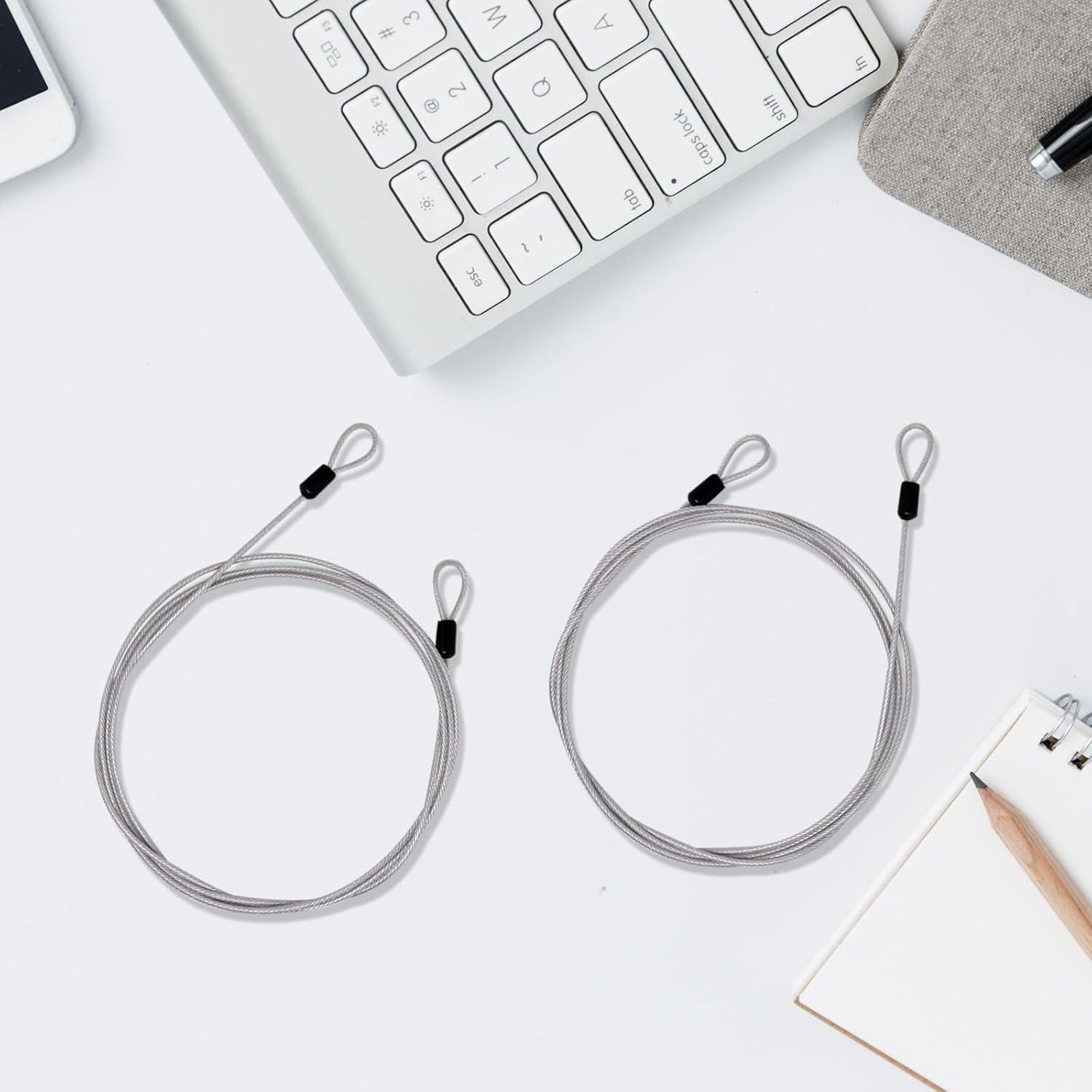 Cable de Seguridad ZHMEINA 2m x 3mm Acero Inoxidable 4Pcs