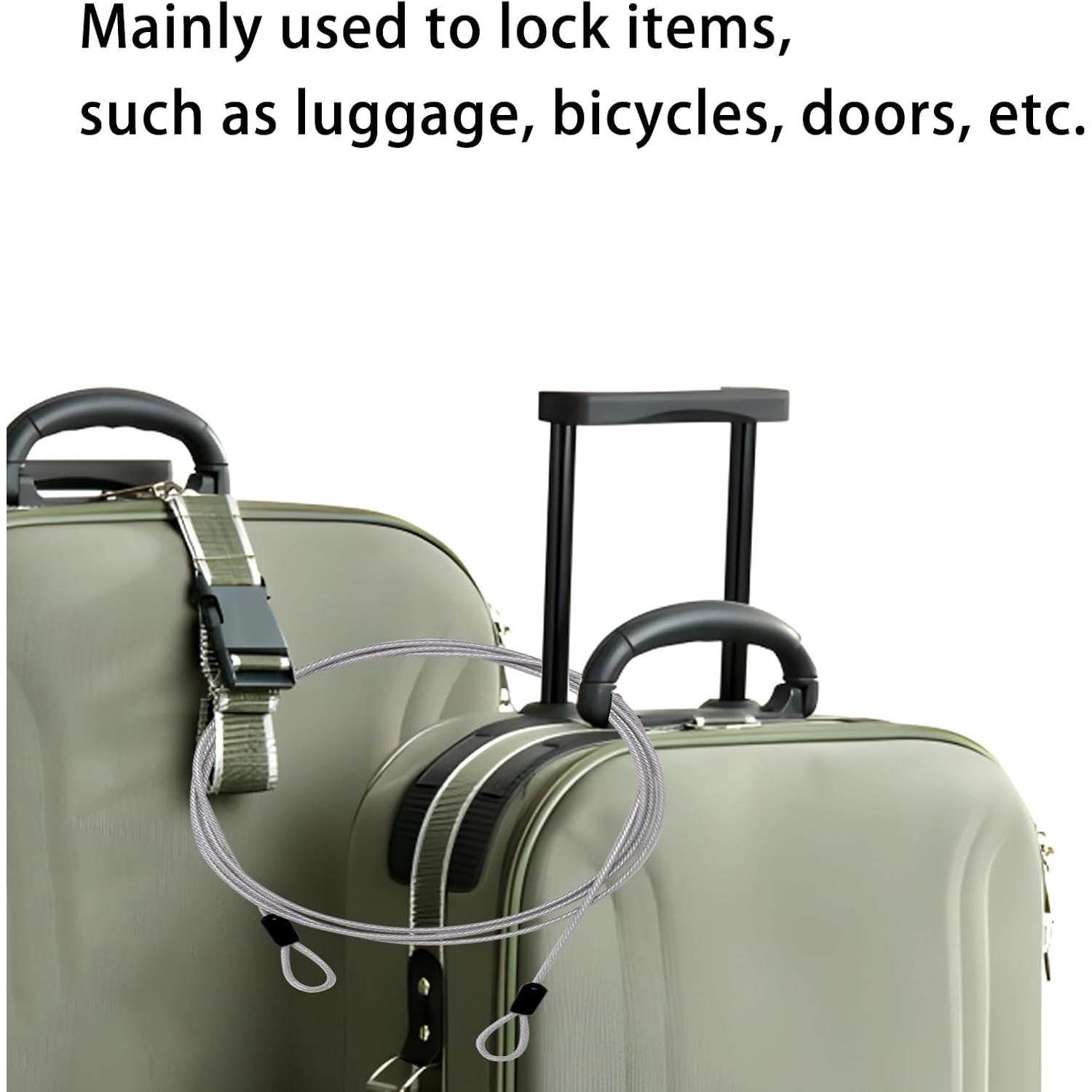 Cable de Seguridad ZHMEINA 2m x 3mm Acero Inoxidable 4Pcs