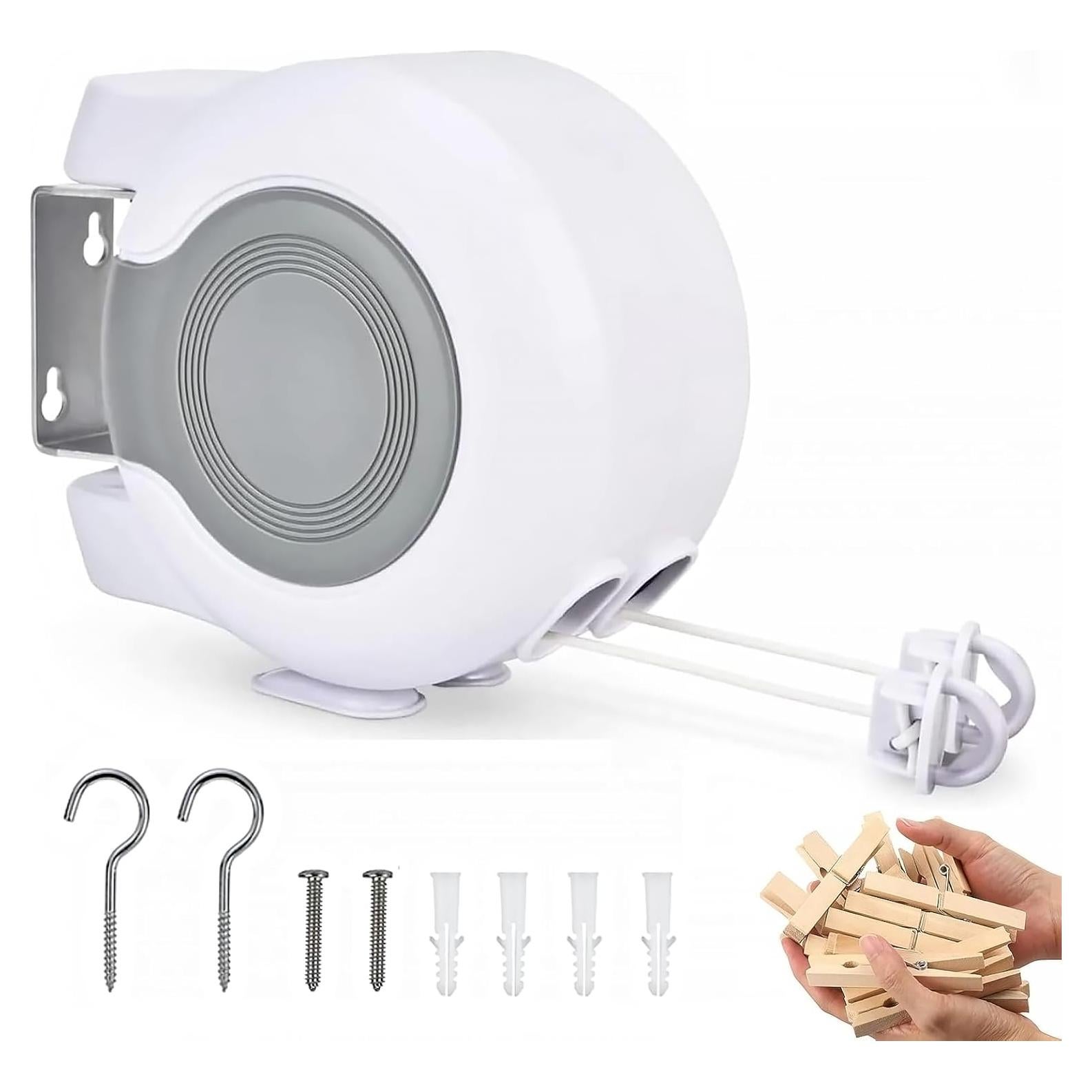 Cuerda de Ropa Retráctil MANLVCLY 14.94m Doble Alta Resistencia