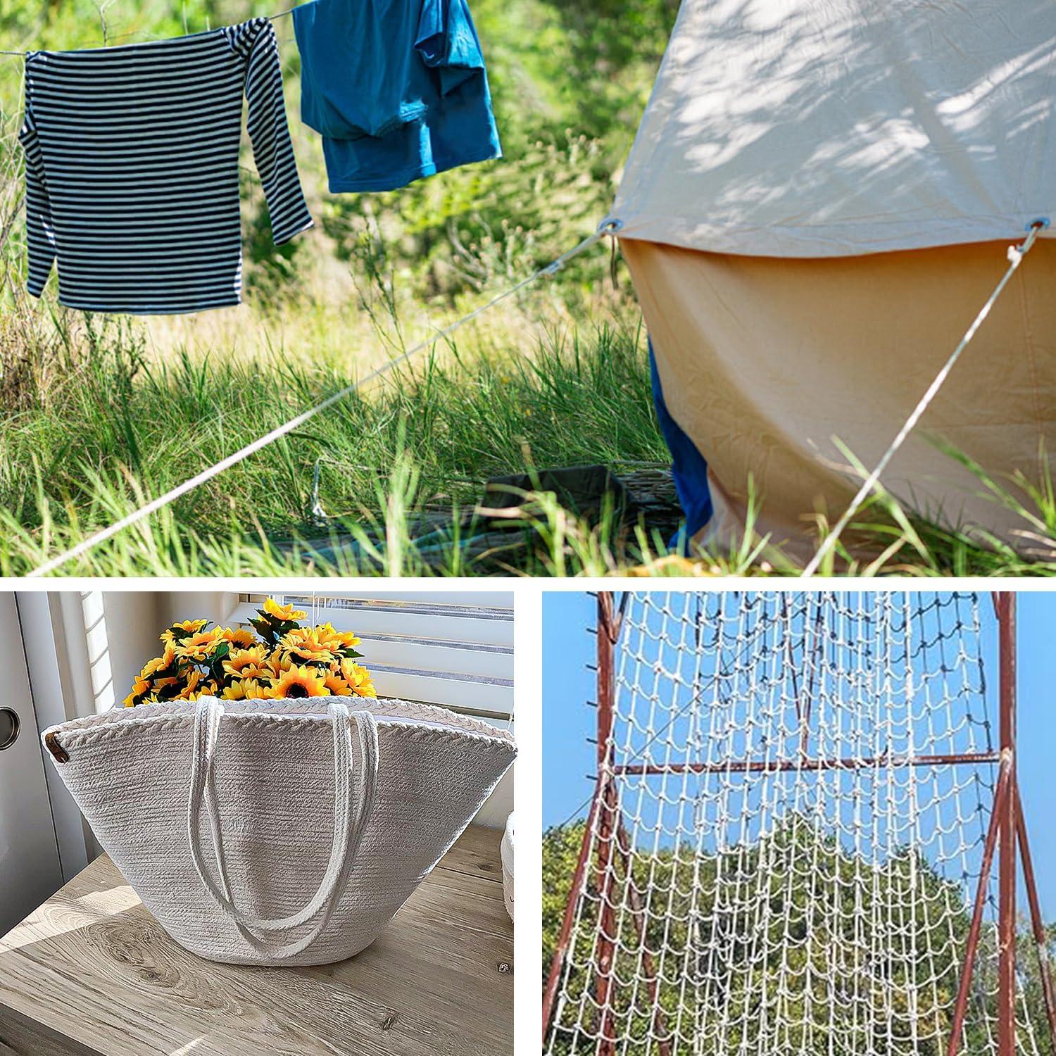 Cuerda de Ropa de Algodón IHDYPPEW 100 m 5.56 mm Uso Pesado